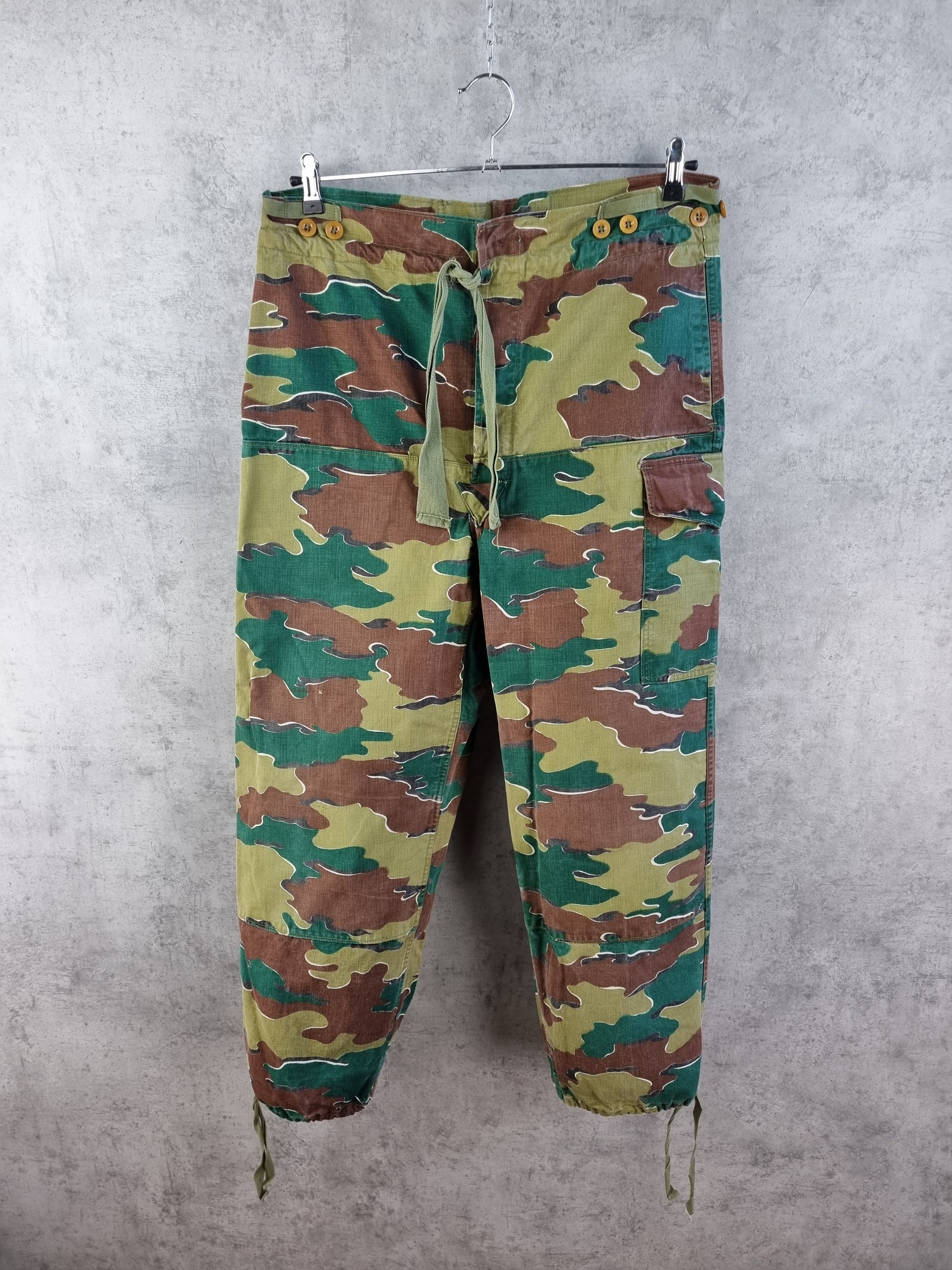 Vintage 1958 Rare Camo Belgian Army Military Rare Pants Size US 33 - 1 Thumbnail