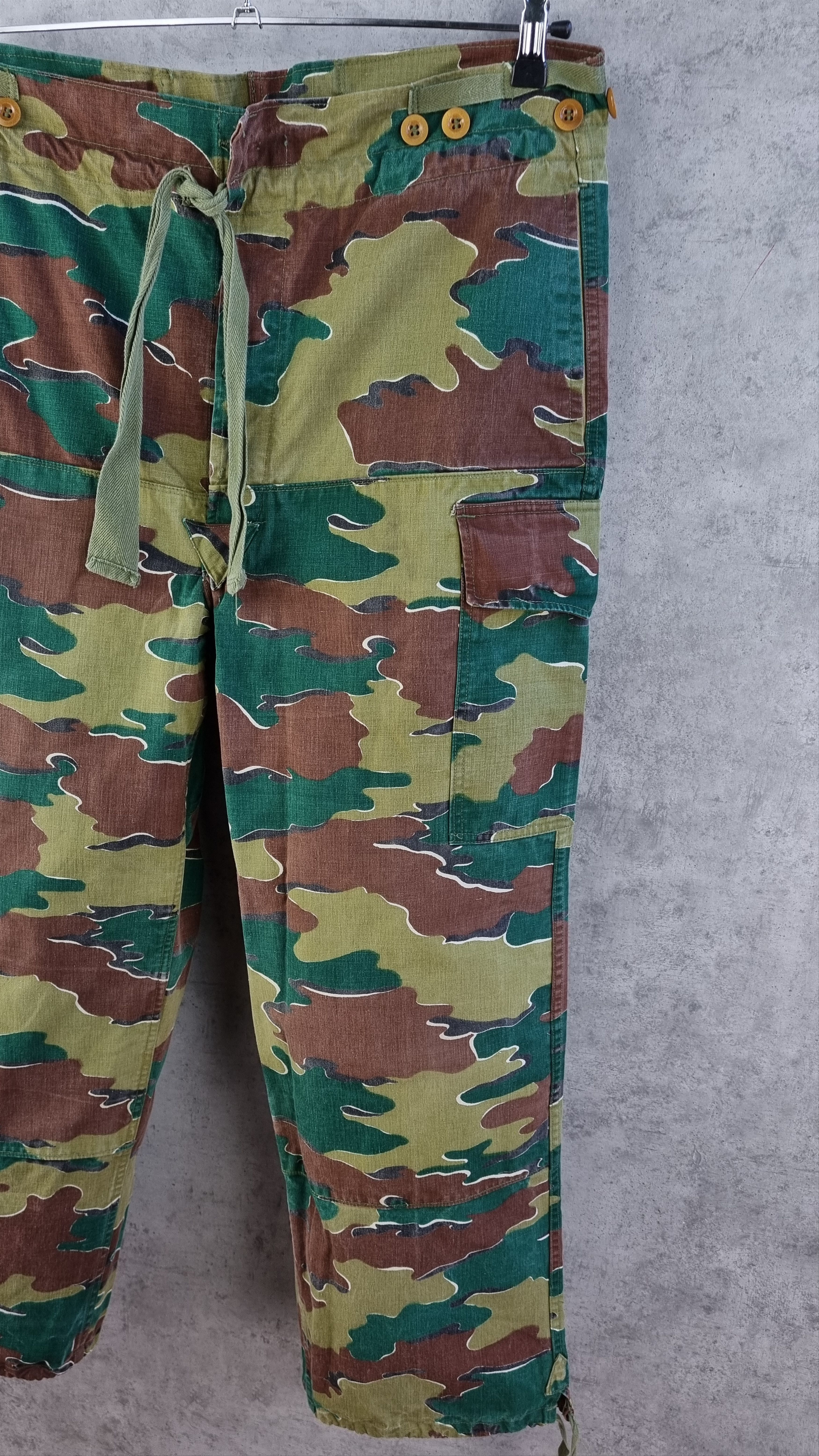 Vintage 1958 Rare Camo Belgian Army Military Rare Pants Size US 33 - 8 Thumbnail