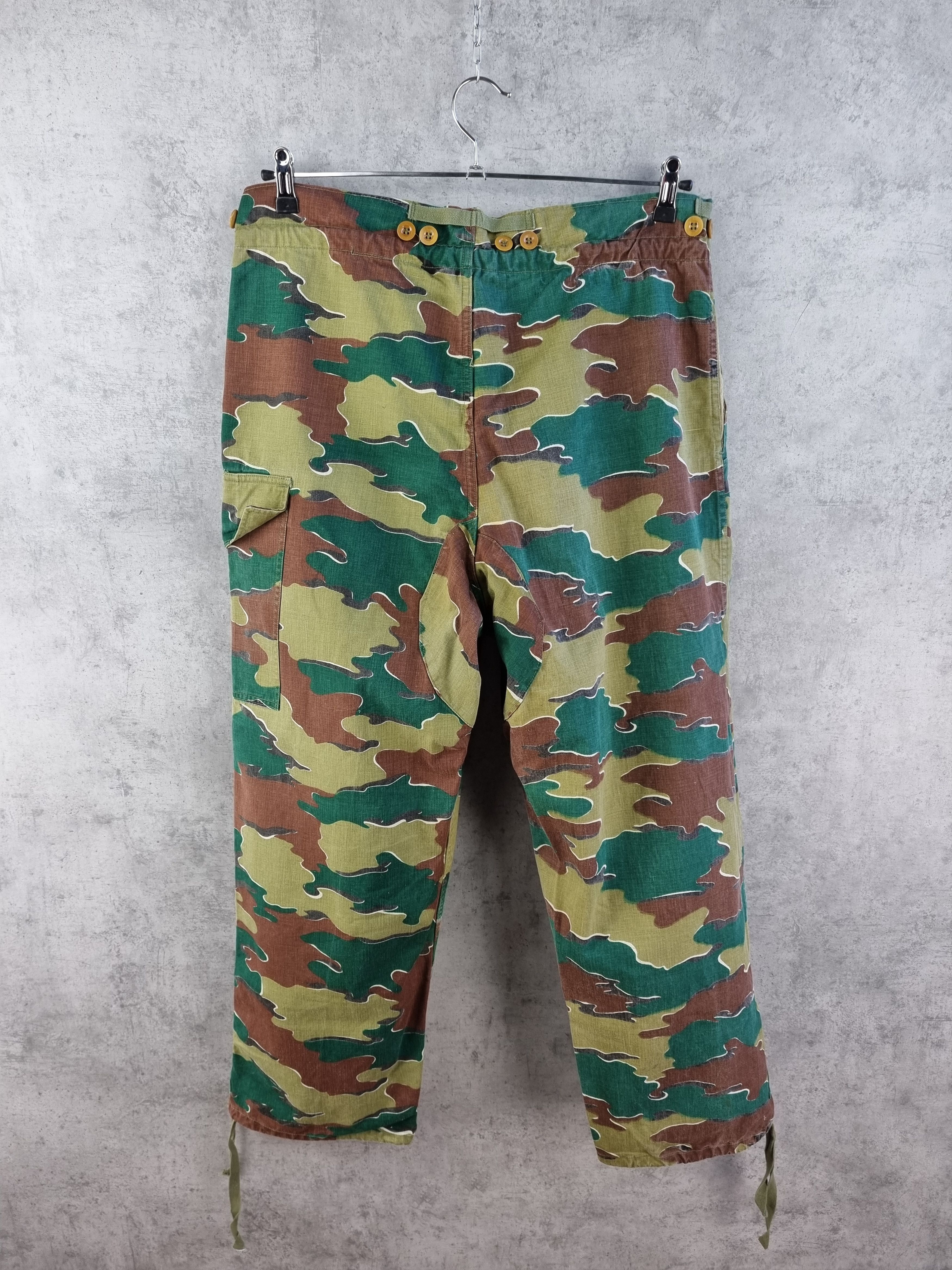 Vintage 1958 Rare Camo Belgian Army Military Rare Pants Size US 33 - 2 Thumbnail
