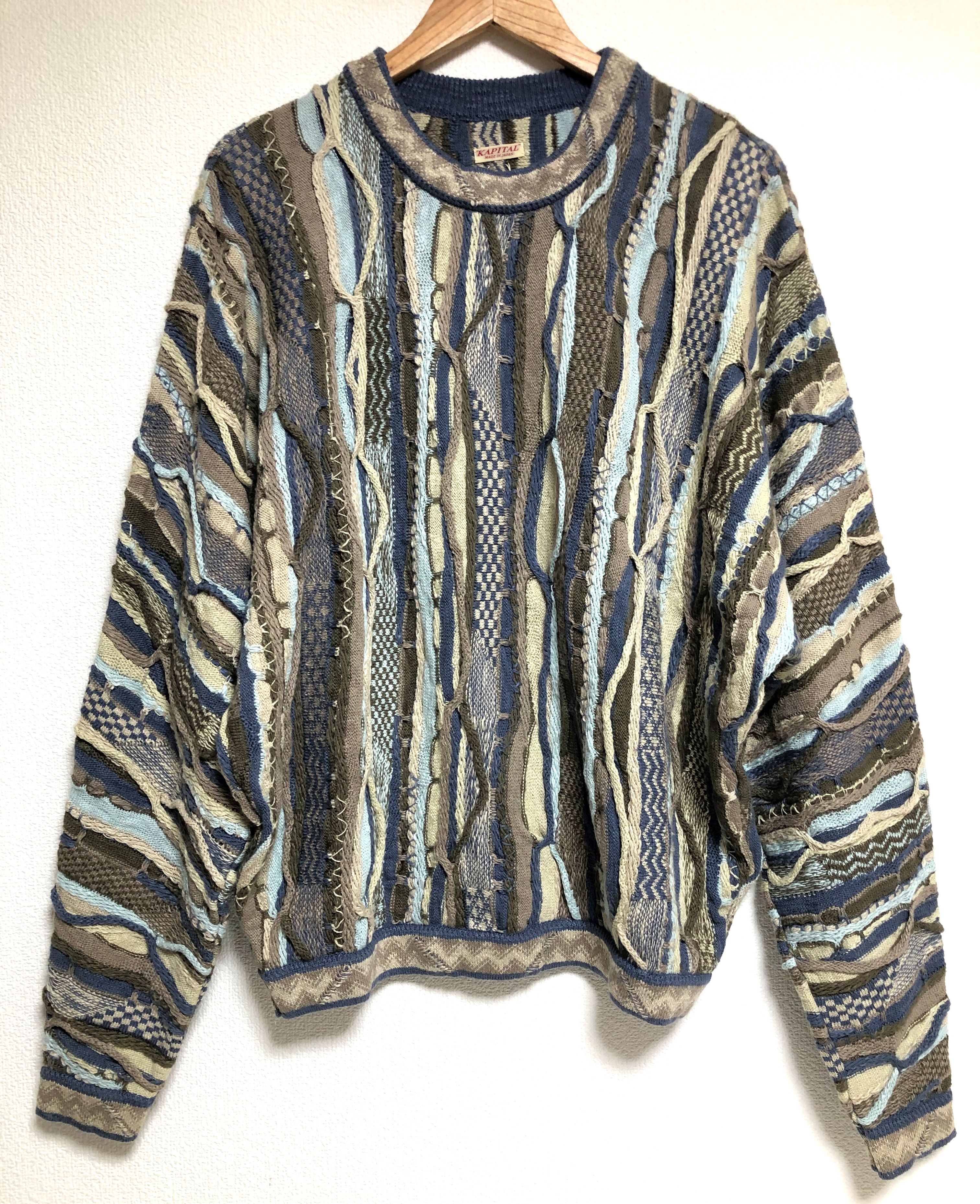 Kapital KAPITAL 7G knit Gaudy crew sweater brand new Size US L / EU 52-54 / 3 - 1 Thumbnail
