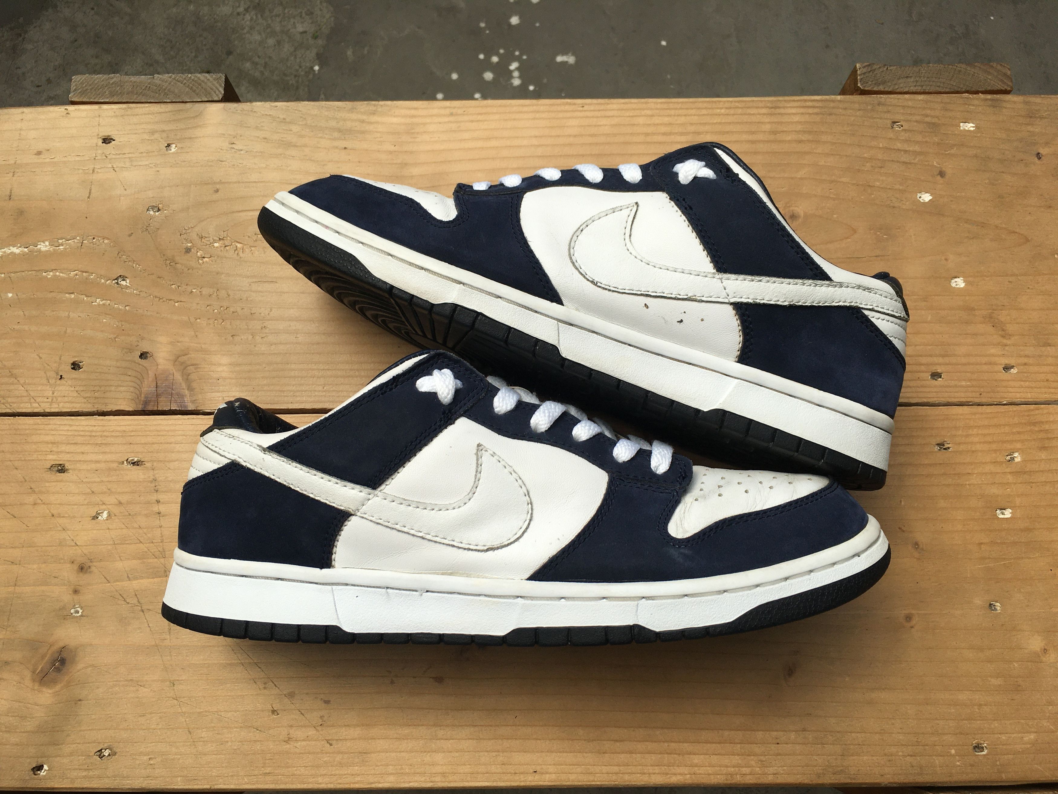 Nike × Vintage 🔥 Vintage Nike Dunk Low Pro B White Obsidian 2003 Size US 11 / EU 44 - 13 Thumbnail