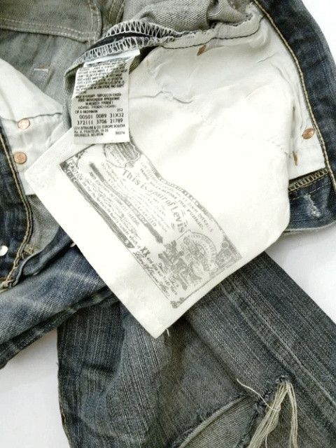 Levi's Vintage Levi's 501 Straight Leg Distressed Jeans 31x32 Size US 31 - 6 Thumbnail