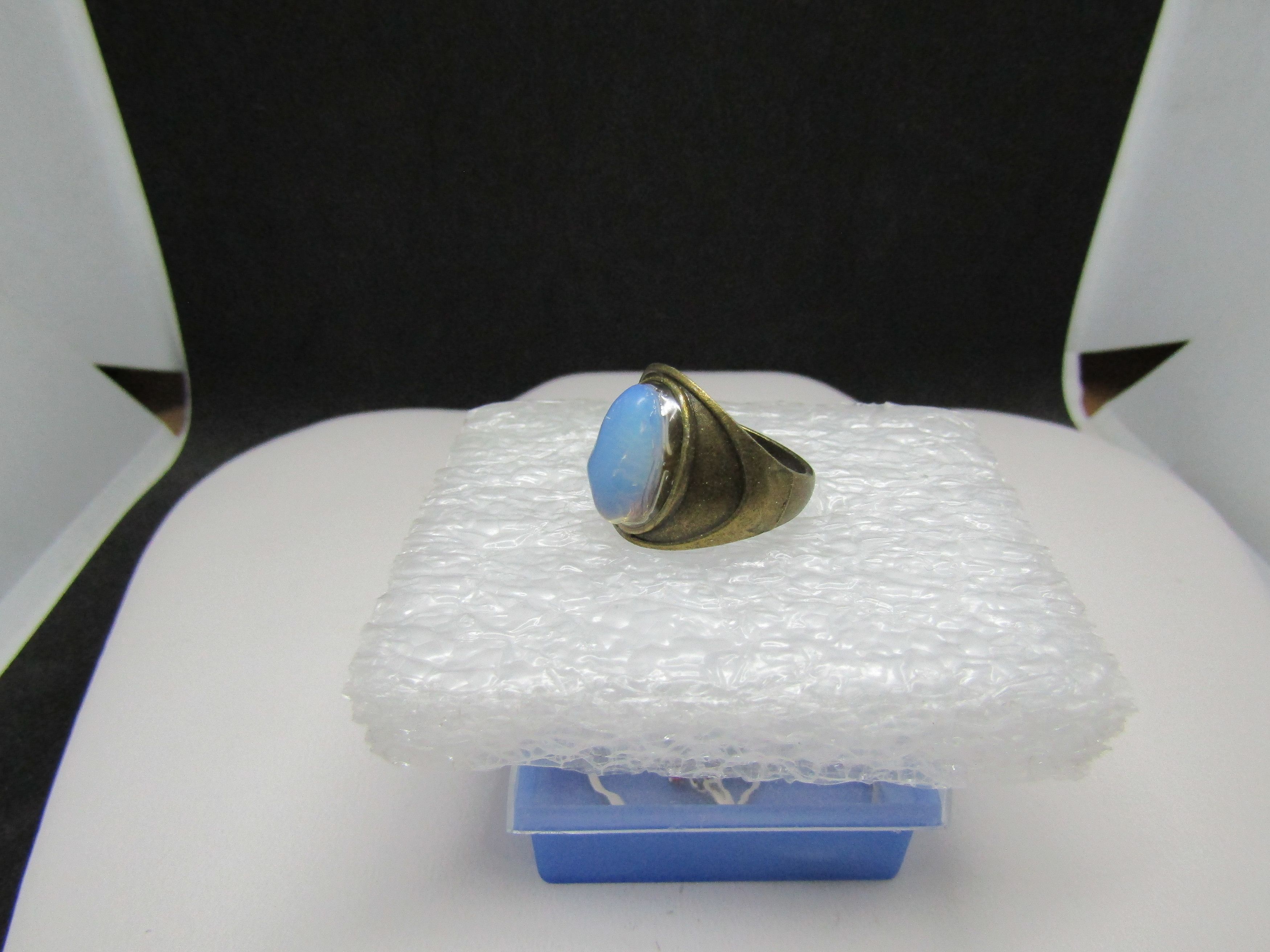 Handmade Opalite Bronze ring - Size 7.25 Size ONE SIZE - 2 Thumbnail