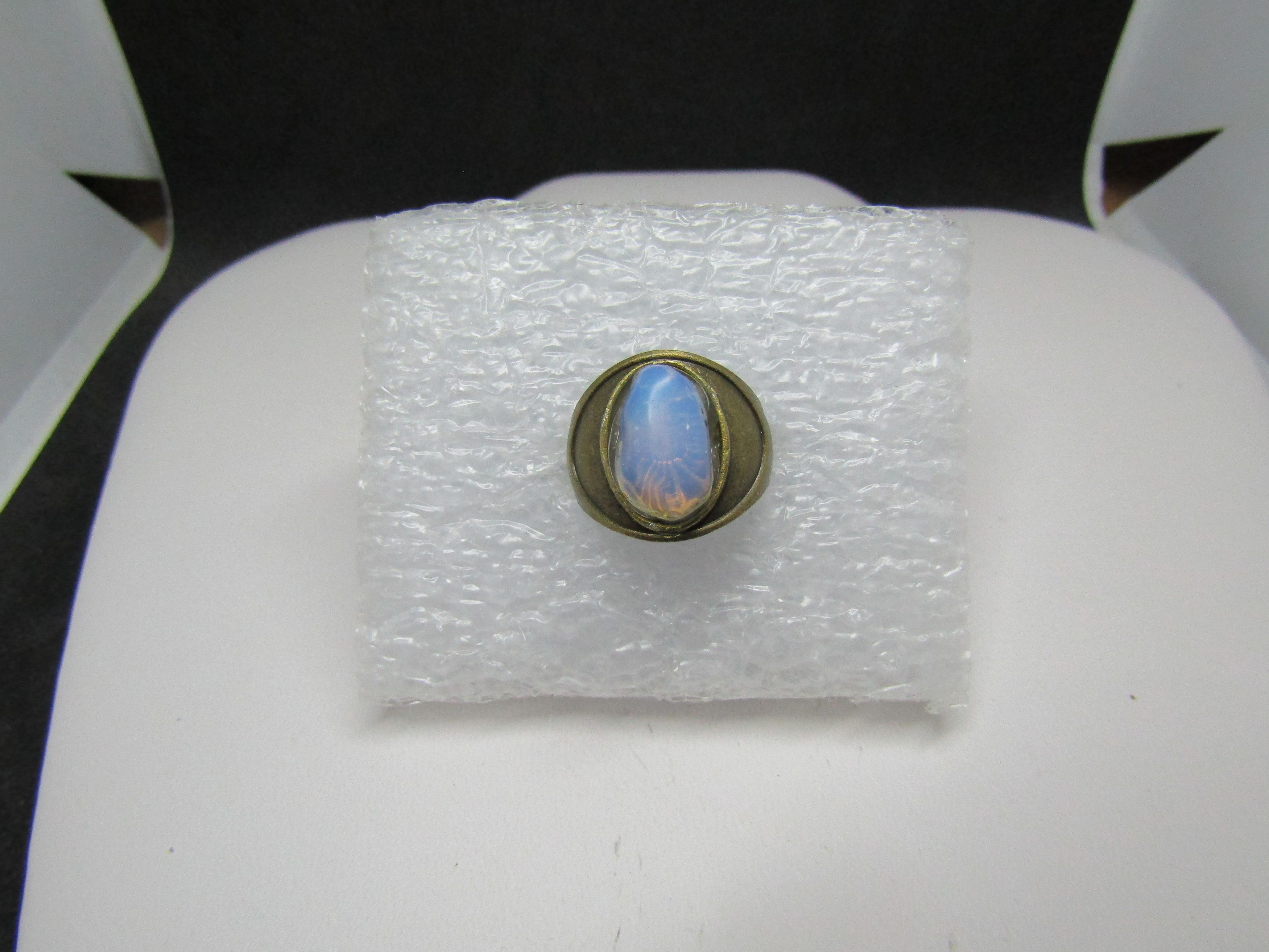 Handmade Opalite Bronze ring - Size 7.25 Size ONE SIZE - 1 Thumbnail
