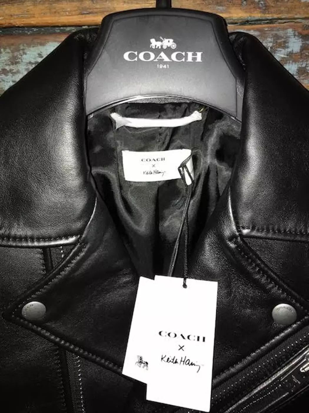 Coach × Keith Haring Coach x Keith Haring [Ladies] Black Motorcycle Jacket Size ONE SIZE - 3 Thumbnail