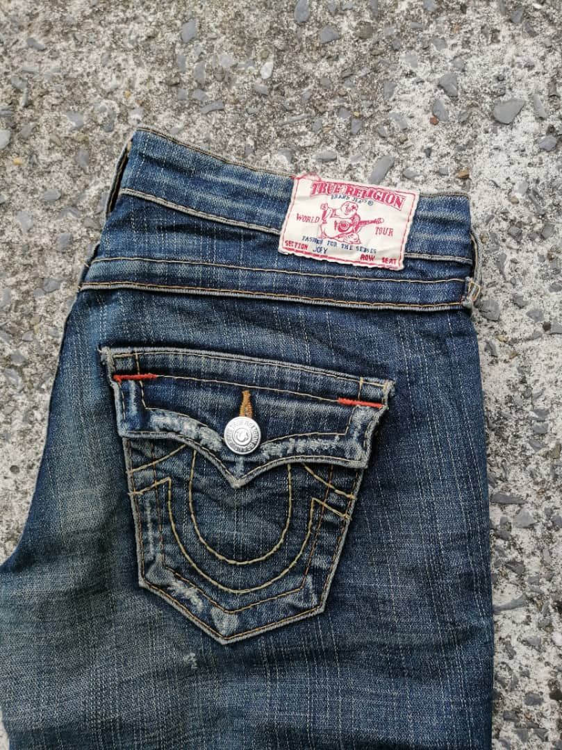 True Religion True Religion Joey Low Rise Distressed Denim Jeans Size 29" - 7 Thumbnail