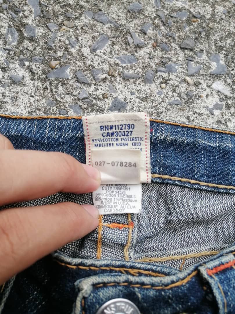 True Religion True Religion Joey Low Rise Distressed Denim Jeans Size 29" - 6 Thumbnail