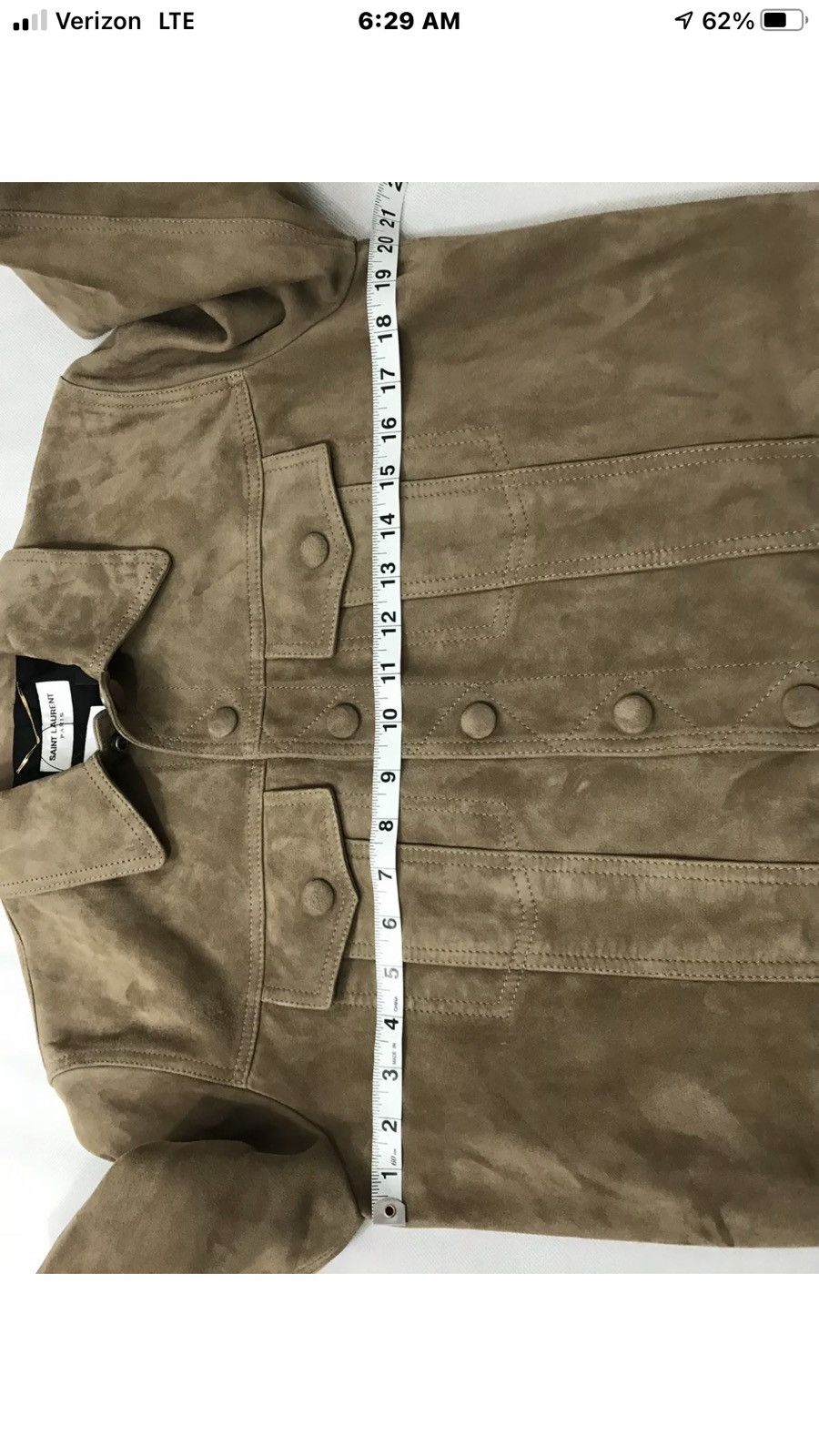 Saint Laurent Paris Saint Laurent suede leather jacket. F42. $4290 Size XS / US 0-2 / IT 36-38 - 7 Thumbnail