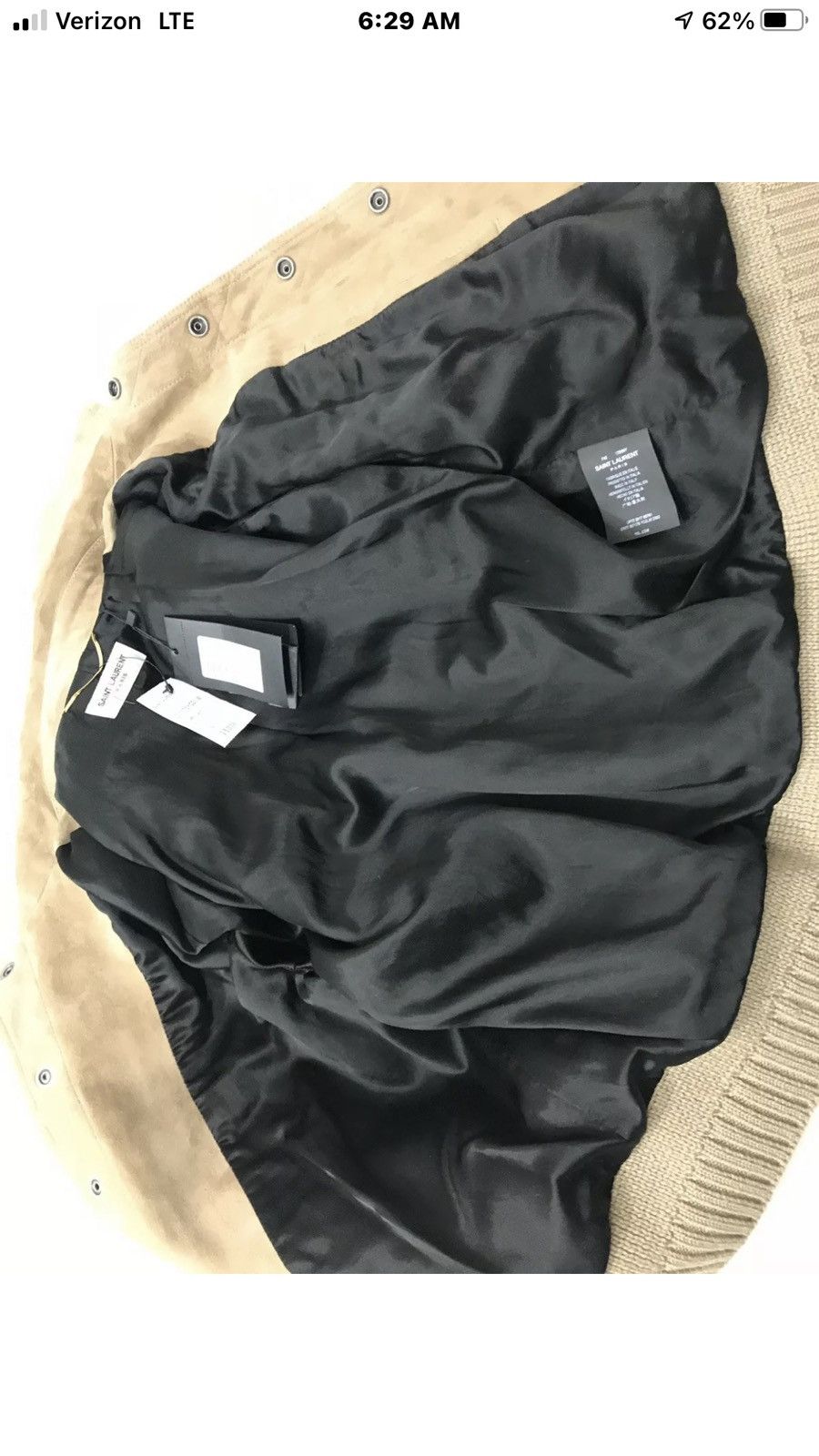 Saint Laurent Paris Saint Laurent suede leather jacket. F42. $4290 Size XS / US 0-2 / IT 36-38 - 2 Thumbnail