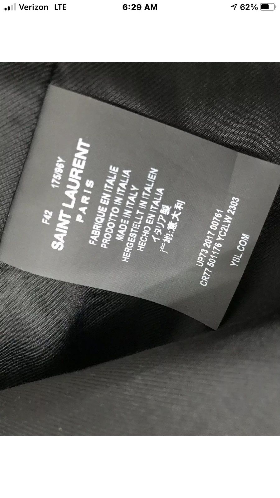 Saint Laurent Paris Saint Laurent suede leather jacket. F42. $4290 Size XS / US 0-2 / IT 36-38 - 3 Thumbnail