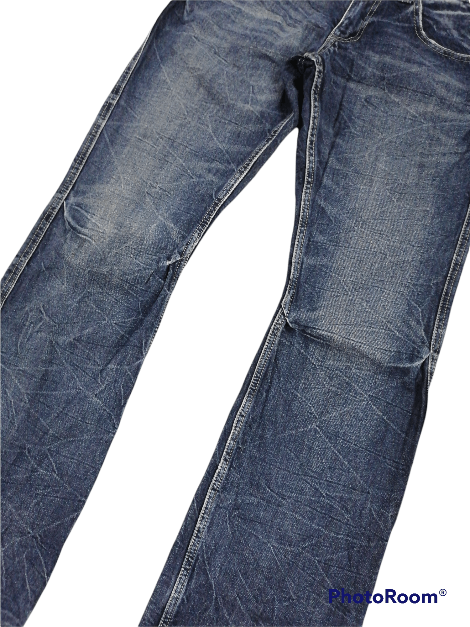 Japanese Brand × Vintage Flare Jeans Jack Serika Angel Whisker Denim Pants Size US 31 - 5 Thumbnail