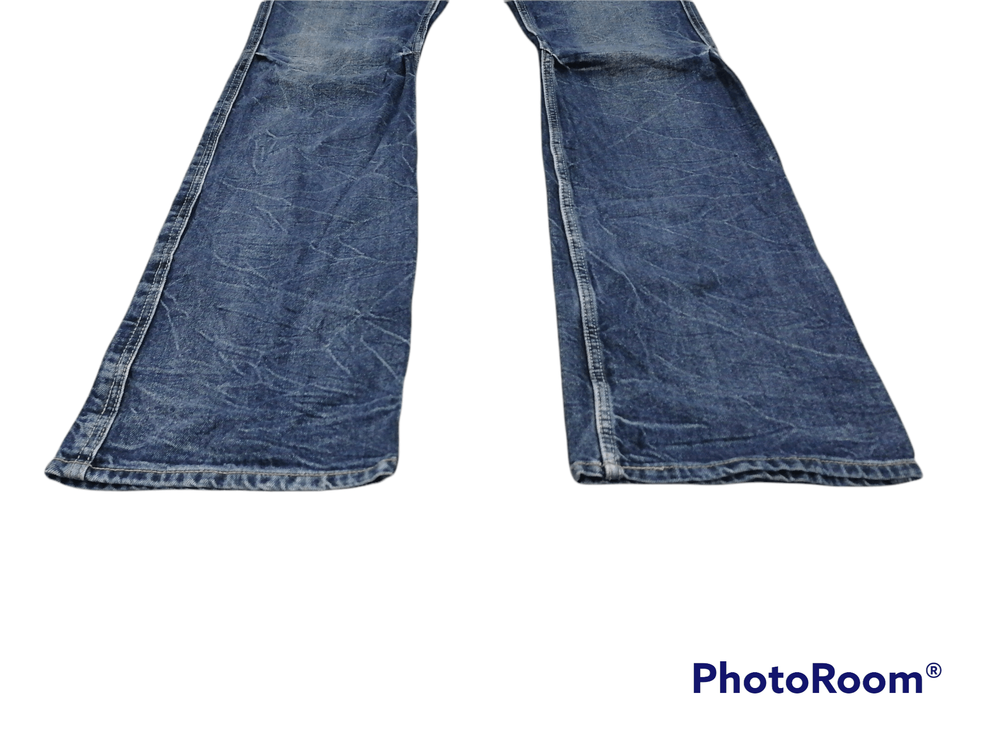 Japanese Brand × Vintage Flare Jeans Jack Serika Angel Whisker Denim Pants Size US 31 - 4 Thumbnail