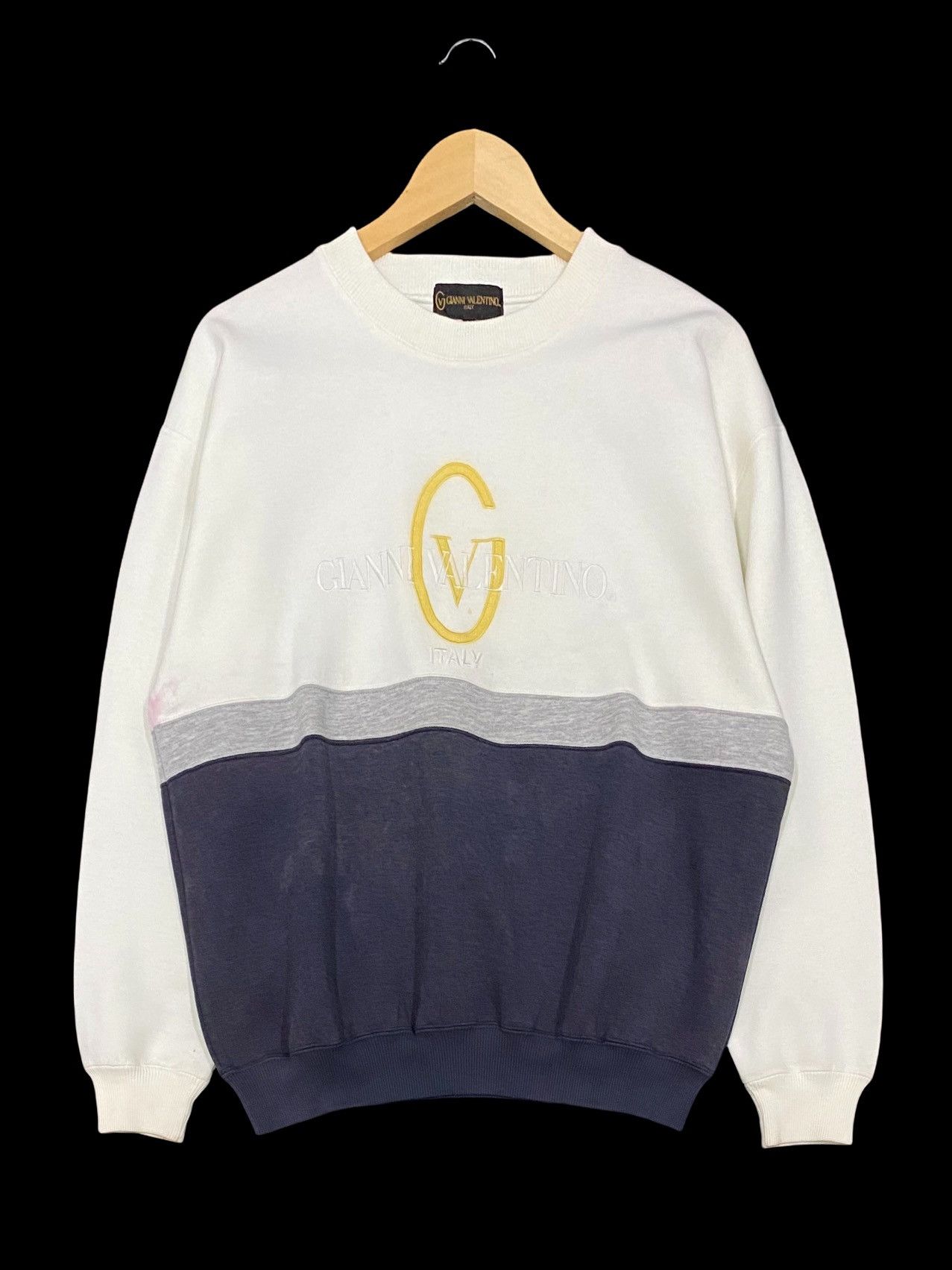 Gianni Valentino × Giovanni Valentino × Valentino VTG GIANNI VALENTINO EMBROIDERY SPELLOUT BIG LOGO 2 TONES Size US M / EU 48-50 / 2 - 1 Thumbnail