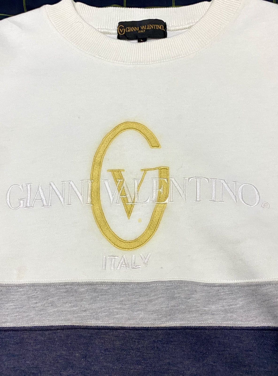 Gianni Valentino × Giovanni Valentino × Valentino VTG GIANNI VALENTINO EMBROIDERY SPELLOUT BIG LOGO 2 TONES Size US M / EU 48-50 / 2 - 3 Thumbnail