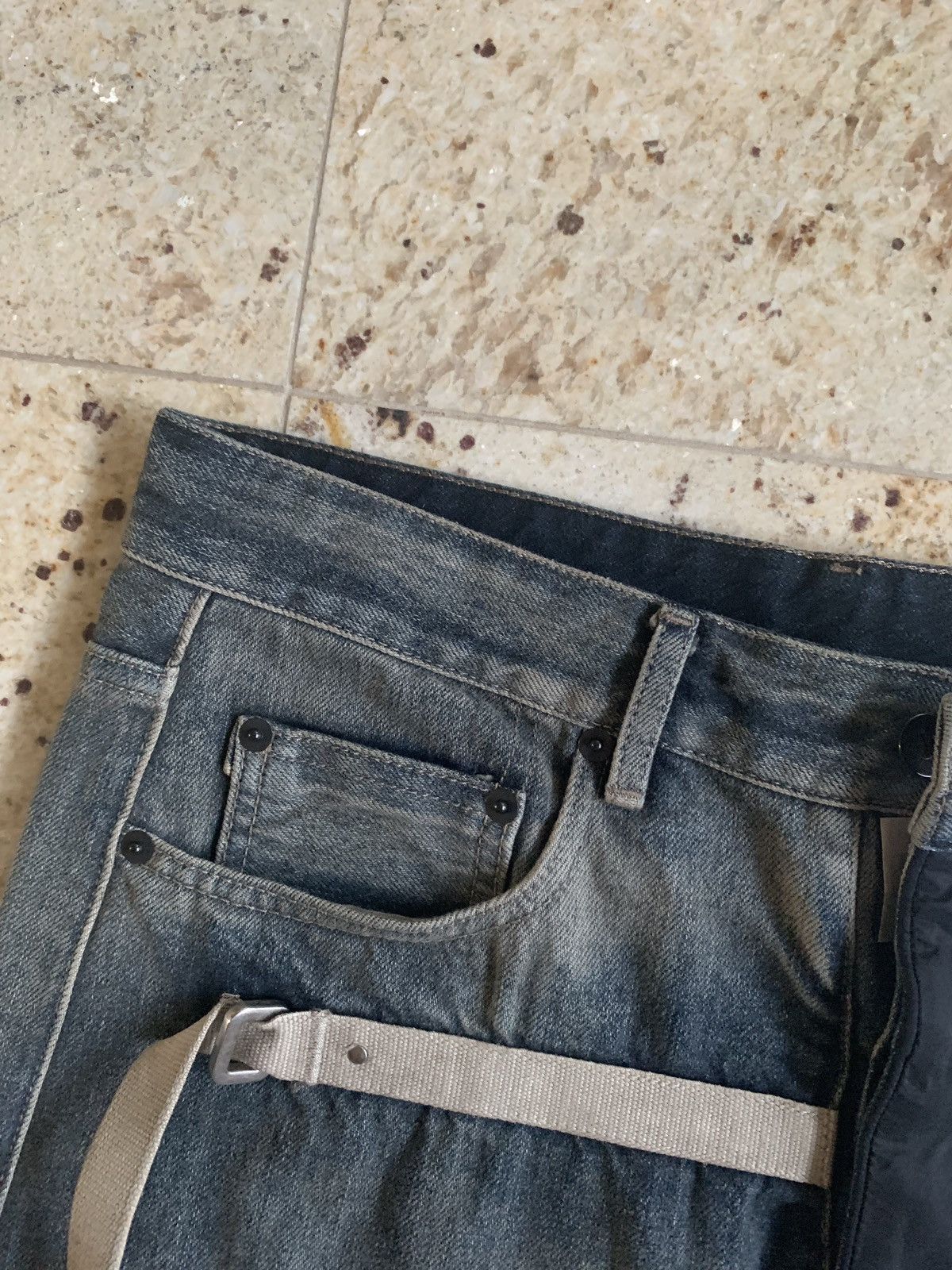 Rick Owens Drkshdw Combo Collapse Cut Denim in Hustler / Black Size US 30 / EU 46 - 3 Thumbnail