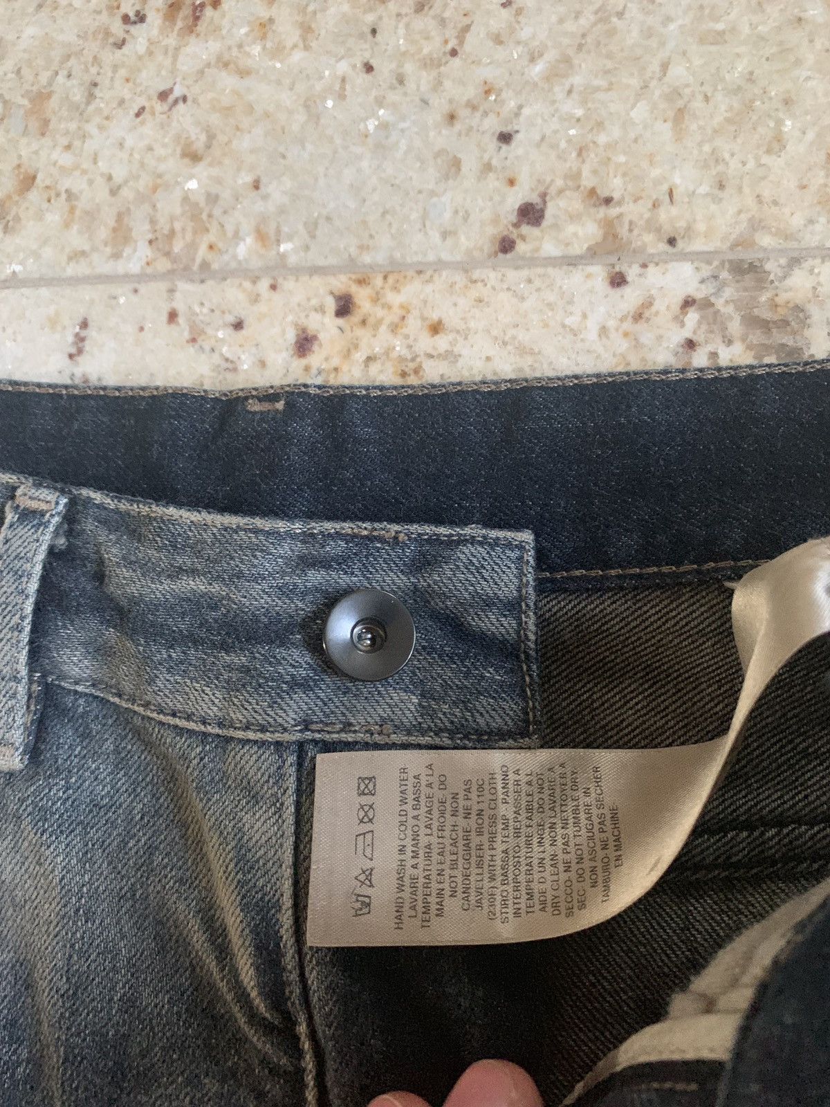 Rick Owens Drkshdw Combo Collapse Cut Denim in Hustler / Black Size US 30 / EU 46 - 7 Thumbnail