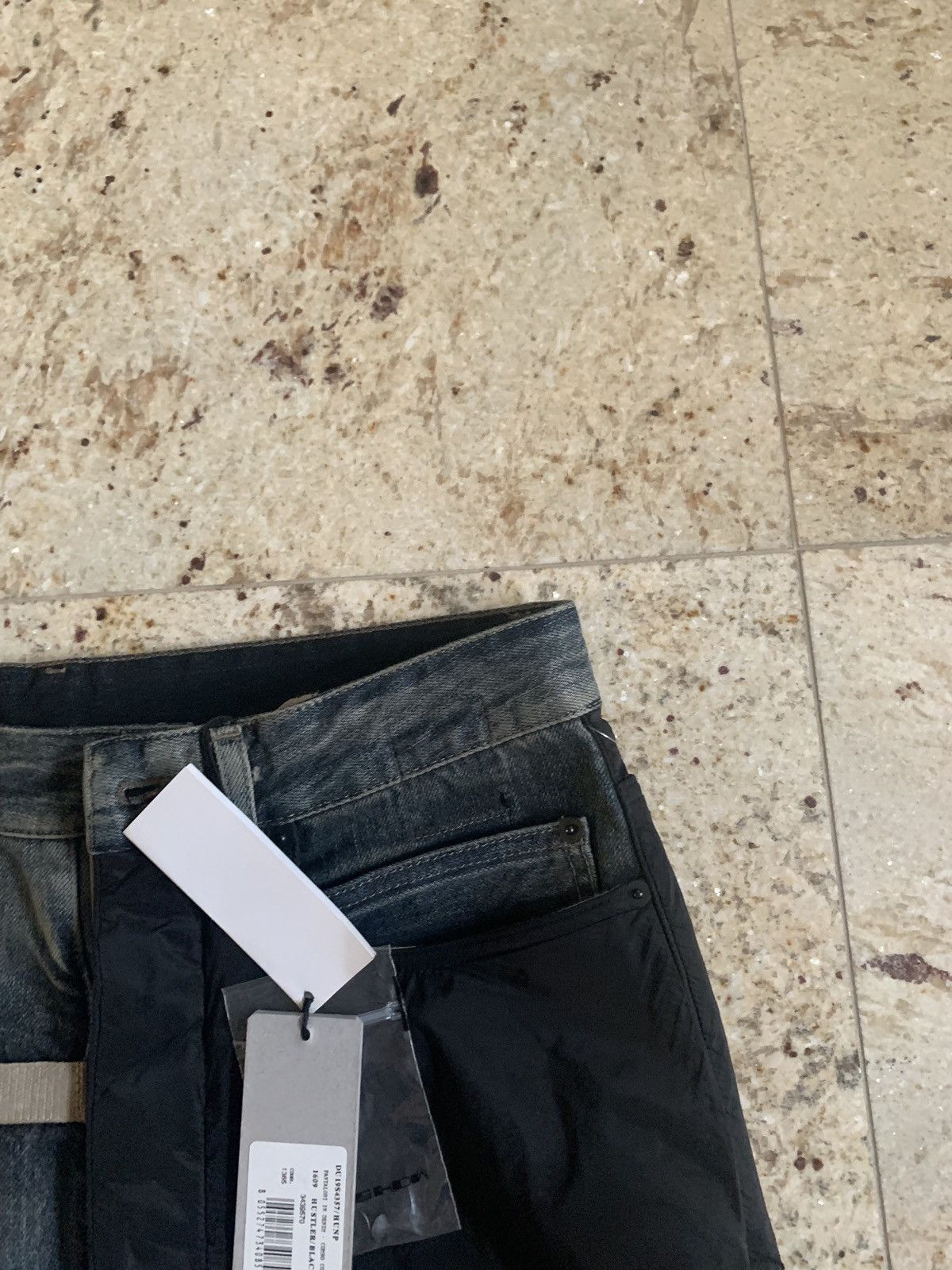 Rick Owens Drkshdw Combo Collapse Cut Denim in Hustler / Black Size US 30 / EU 46 - 8 Thumbnail