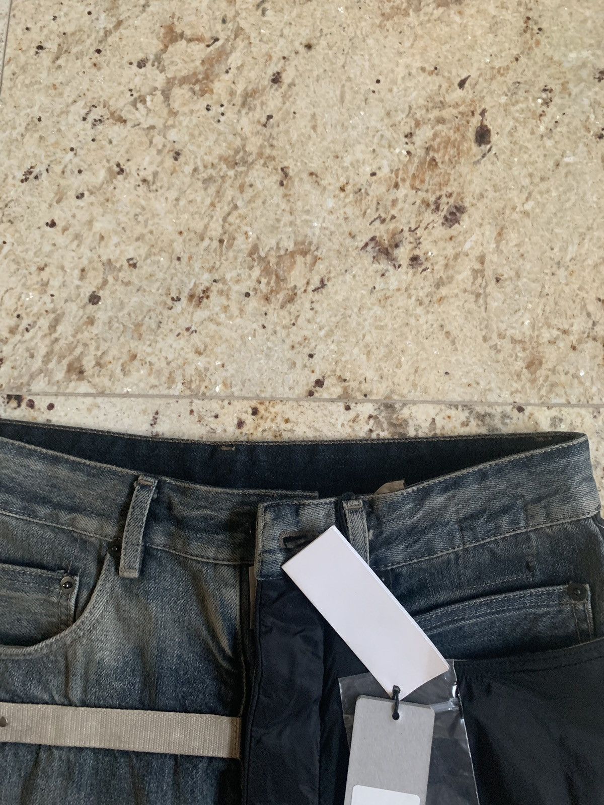 Rick Owens Drkshdw Combo Collapse Cut Denim in Hustler / Black Size US 30 / EU 46 - 10 Thumbnail