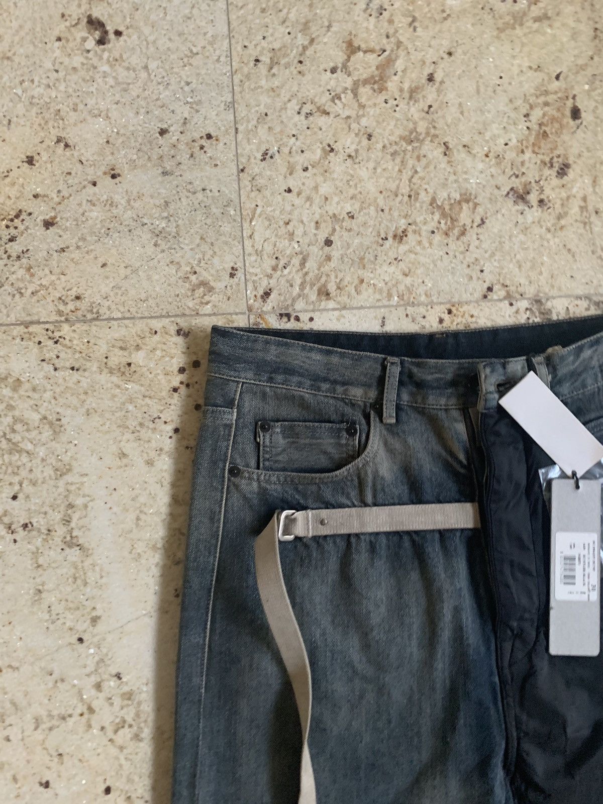Rick Owens Drkshdw Combo Collapse Cut Denim in Hustler / Black Size US 30 / EU 46 - 5 Thumbnail