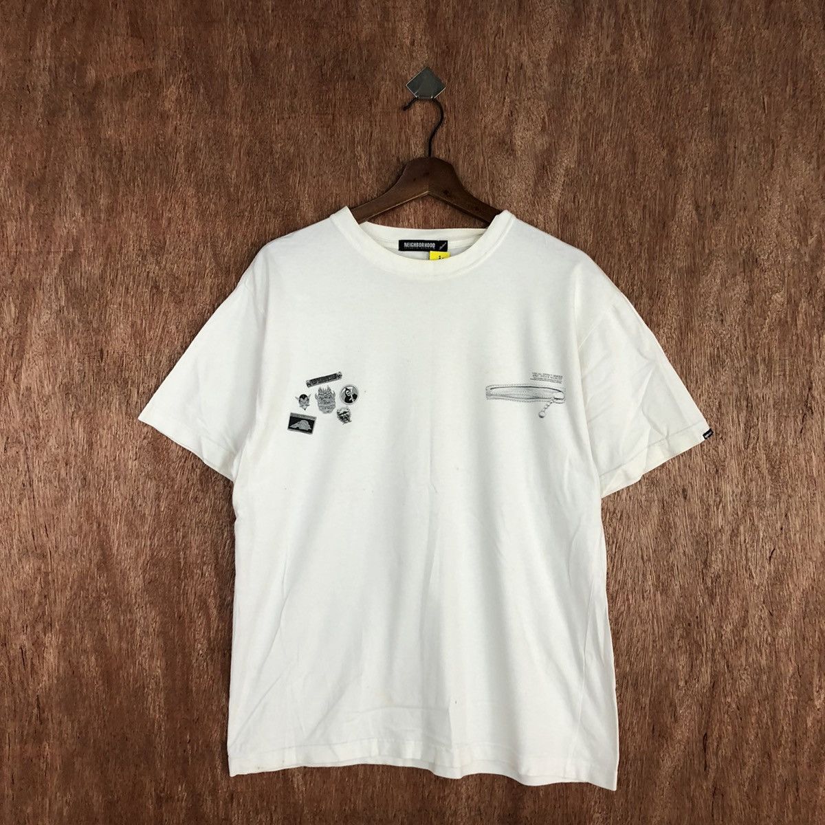 Neighborhood DL Neighborhood White Short Sleeve Tshirt #2055 Size US M / EU 48-50 / 2 - 3 Thumbnail