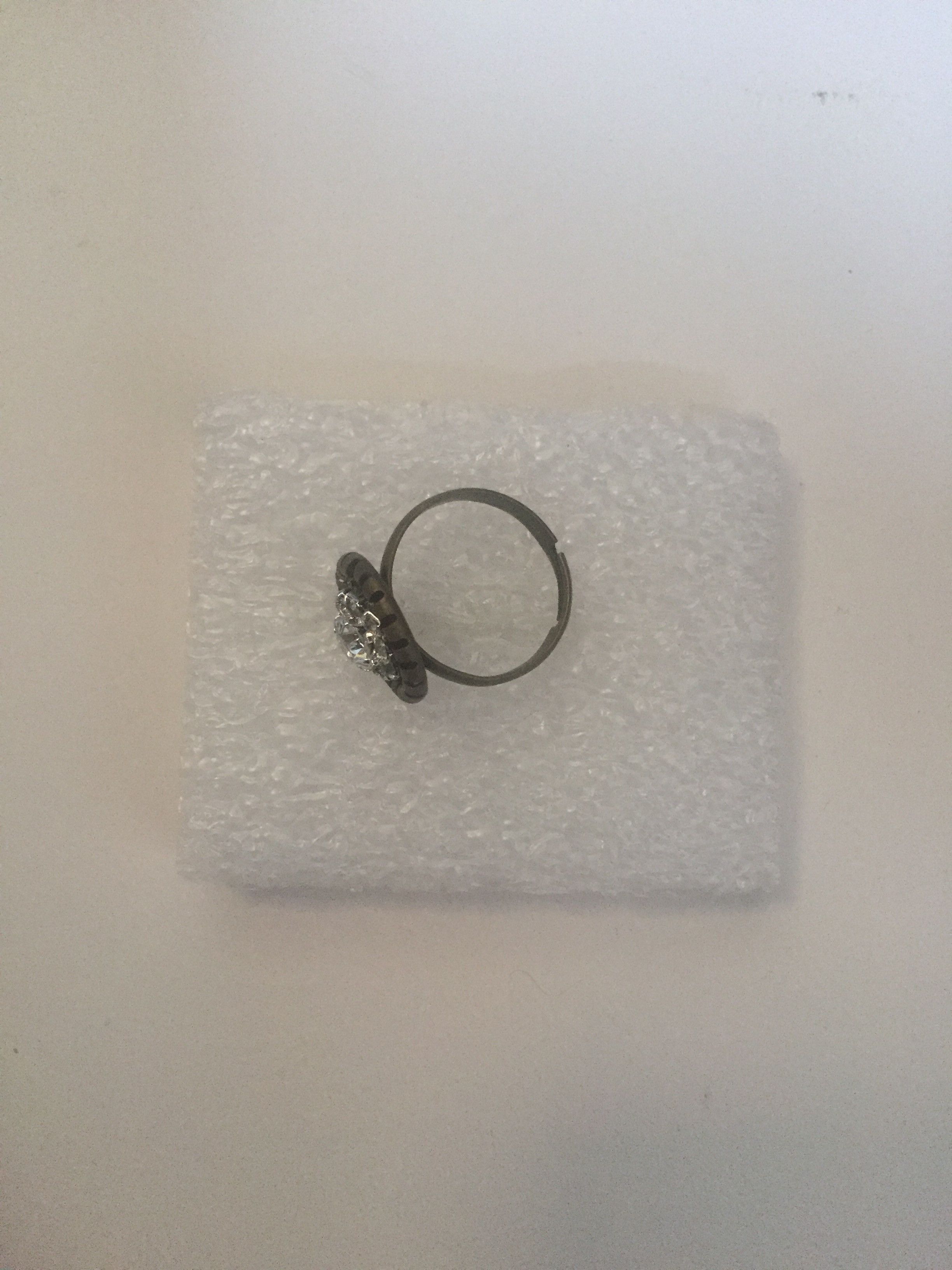 Jewelry CZ flower Bronze Ring Size ONE SIZE - 2 Thumbnail