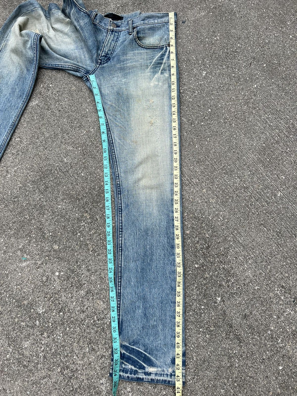 Vintage VTG AG AVANT GUILD Japan Distress Ageing Stains Denim Jeans Size US 32 / EU 48 - 4 Thumbnail
