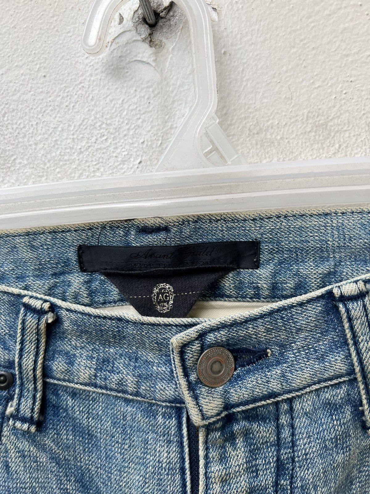 Vintage VTG AG AVANT GUILD Japan Distress Ageing Stains Denim Jeans Size US 32 / EU 48 - 8 Thumbnail
