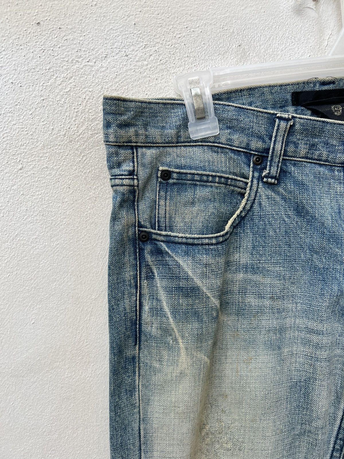 Vintage VTG AG AVANT GUILD Japan Distress Ageing Stains Denim Jeans Size US 32 / EU 48 - 9 Thumbnail
