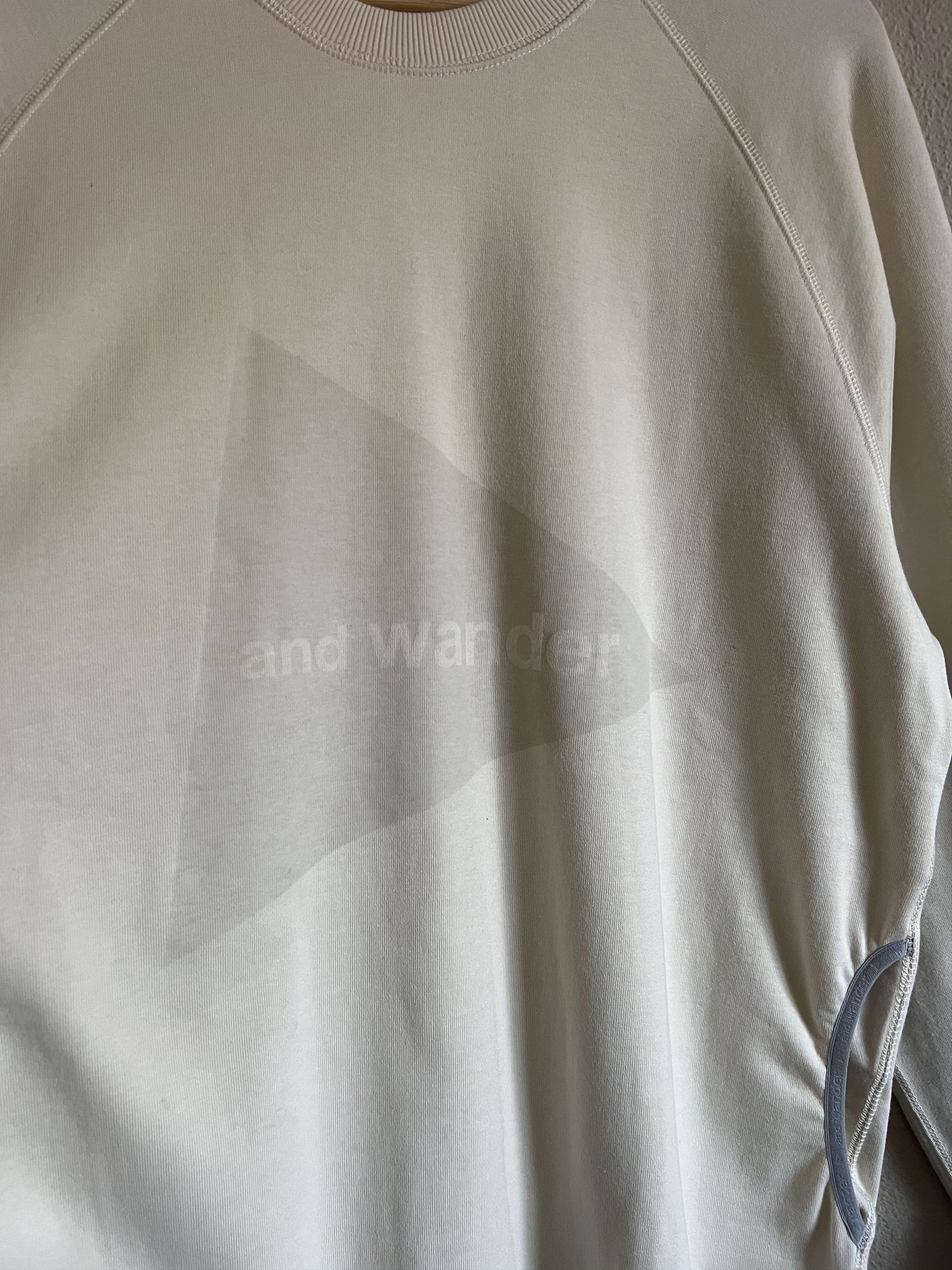 And Wander and Wander Logo Crewneck Sweatshirt in Off White Size US XL / EU 56 / 4 - 3 Thumbnail