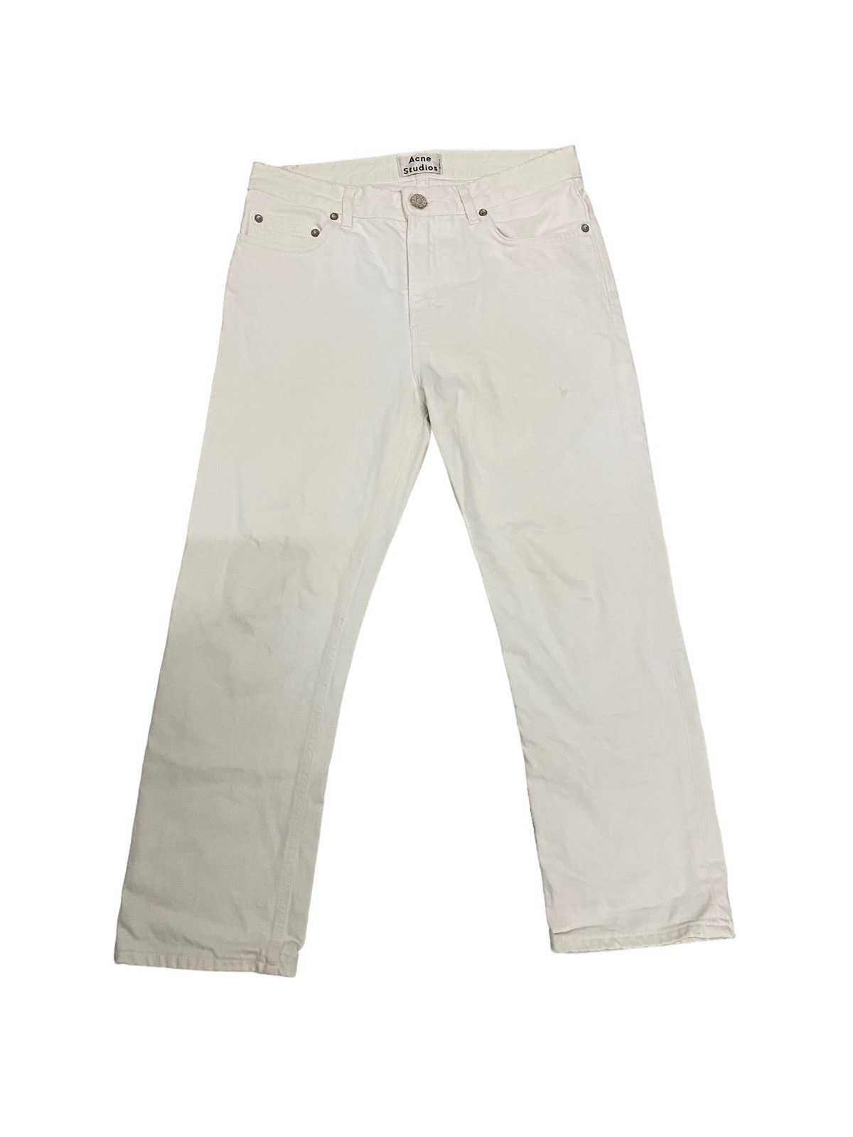 image of Acne Studios Pop White Denim Jeans, Women's (Size 29)