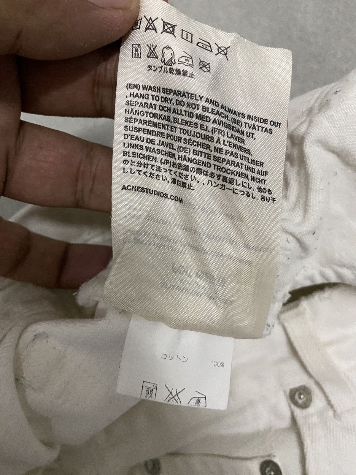 Acne Studios × Japanese Brand × Vintage Vintage Acne Studios Pop White Denim Jeans Size 29" - 10 Thumbnail