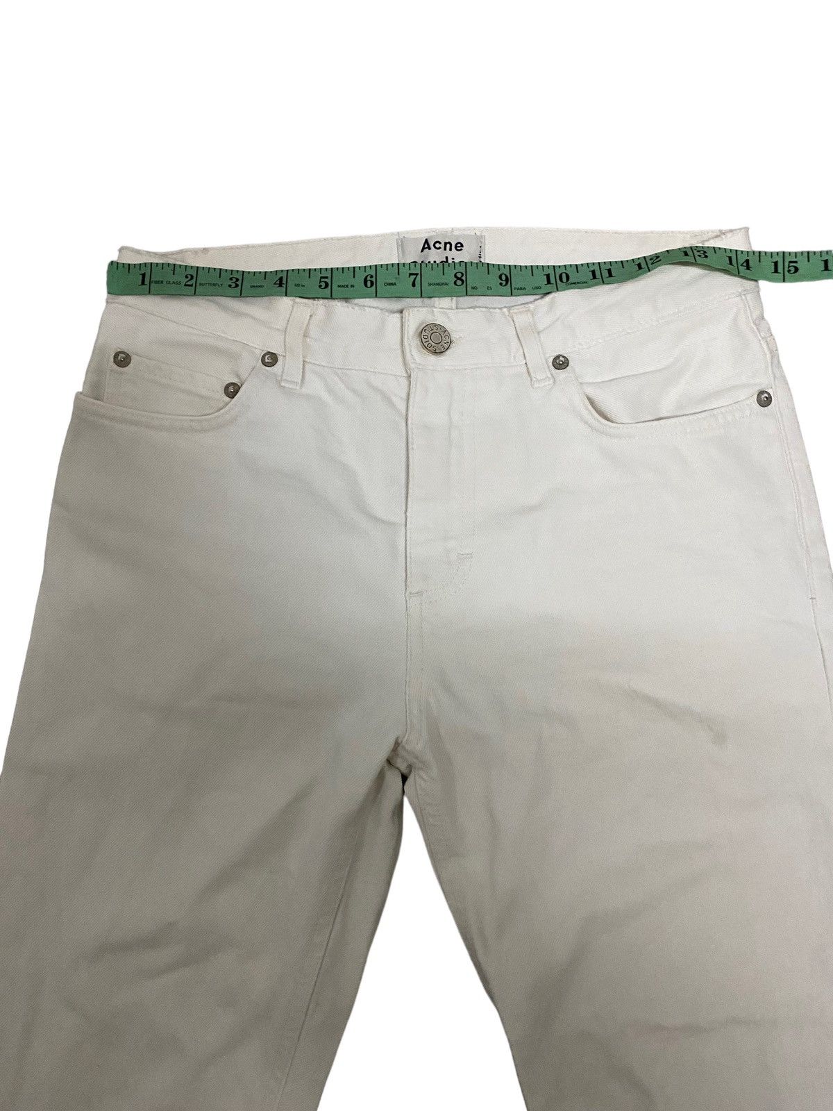 Acne Studios × Japanese Brand × Vintage Vintage Acne Studios Pop White Denim Jeans Size 29" - 13 Thumbnail