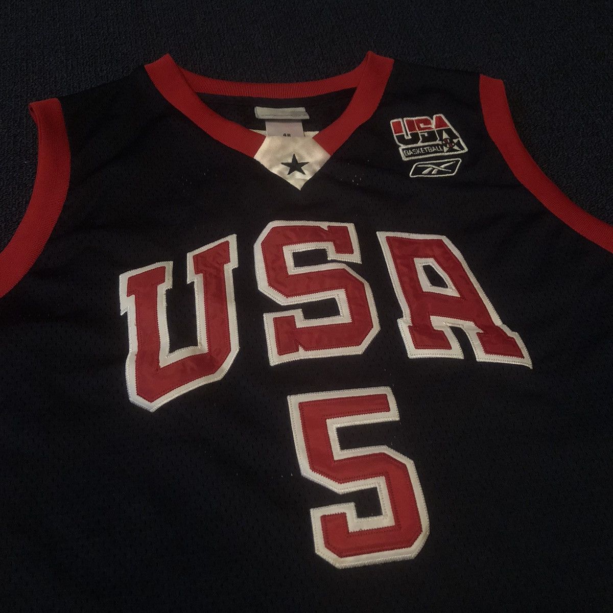NBA Vintage NBA Jason Kidd Team USA Olympic Basketball #5 Jersey Size US XL / EU 56 / 4 - 5 Thumbnail
