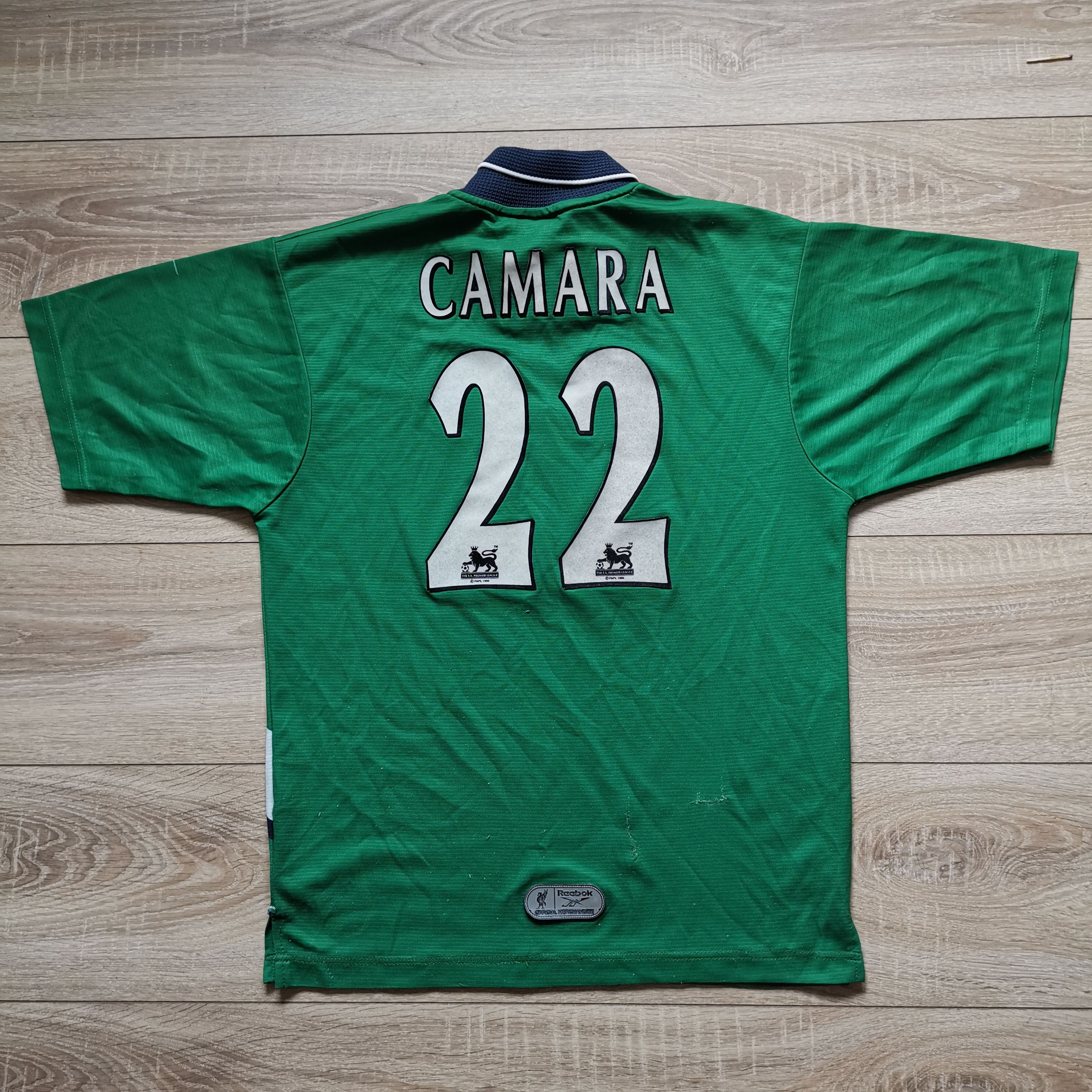 Reebok Reebok Liverpool 1999 2000 #22 Camara away shirt Size US S / EU 44-46 / 1 - 2 Thumbnail
