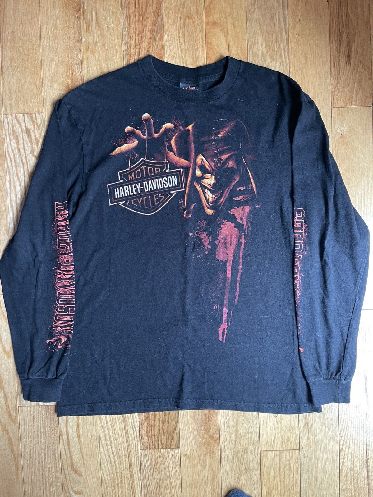 Harley Davidson × Vintage Harley Davidson Vintage Clown Long Sleeve Tee Size US L / EU 52-54 / 3 - 1 Thumbnail