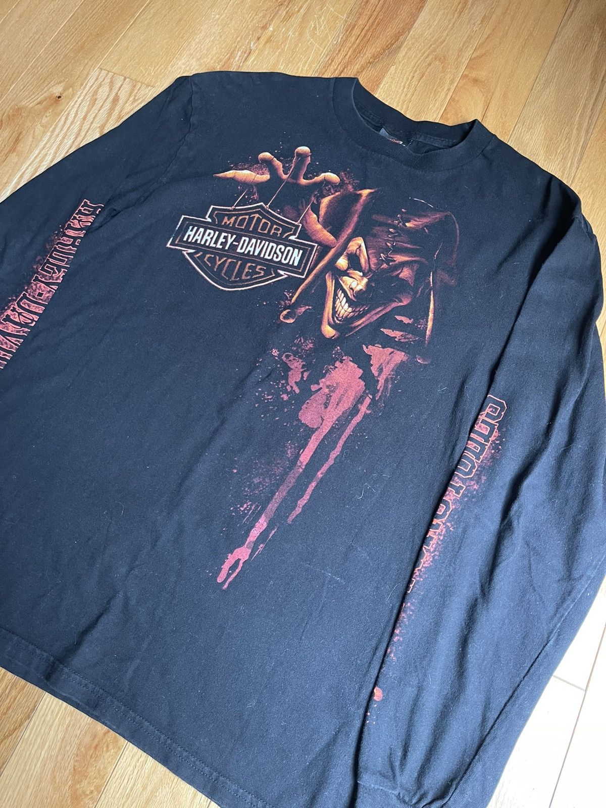 Harley Davidson × Vintage Harley Davidson Vintage Clown Long Sleeve Tee Size US L / EU 52-54 / 3 - 2 Thumbnail