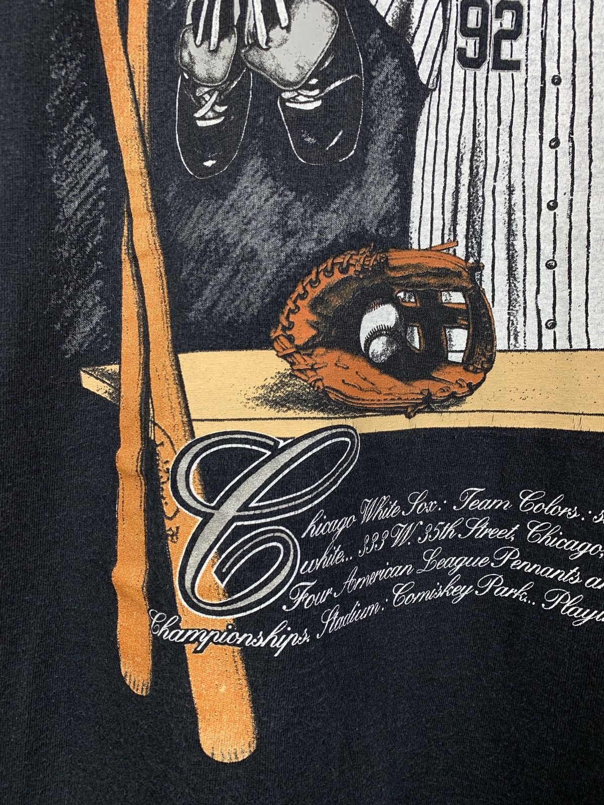 MLB 1991 Vintage Chicago White Sox MLB Nutmeg Single Stitch Tee Size US XL / EU 56 / 4 - 8 Thumbnail