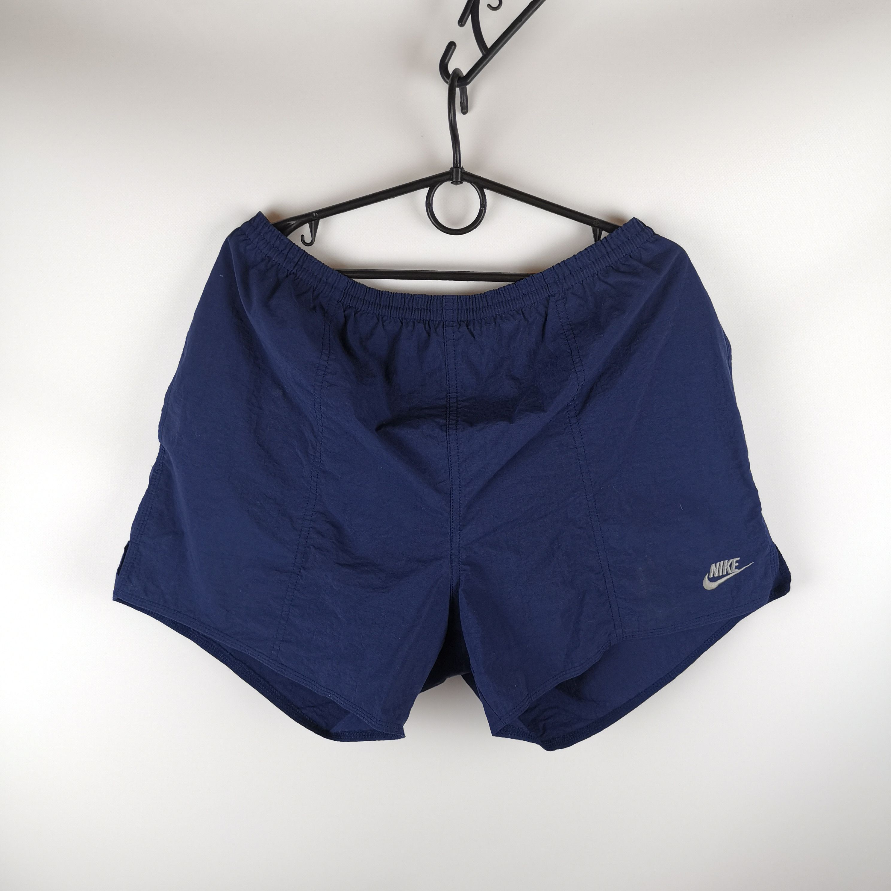 Nike Nike vintage 90s navy shorts logo swoosh Size US 34 / EU 50 - 1 Thumbnail