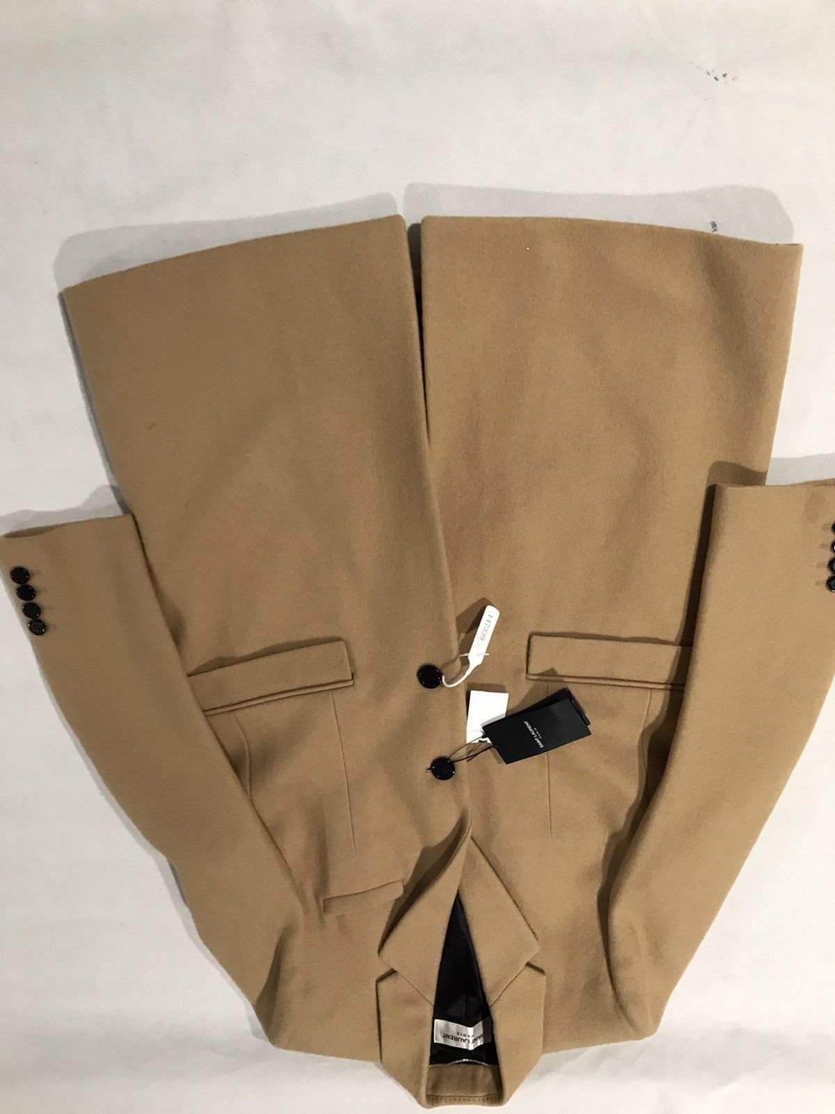 Saint Laurent Paris Saint Laurent slim fit overcoat. 52/42. $3290 Size US L / EU 52-54 / 3 - 3 Thumbnail