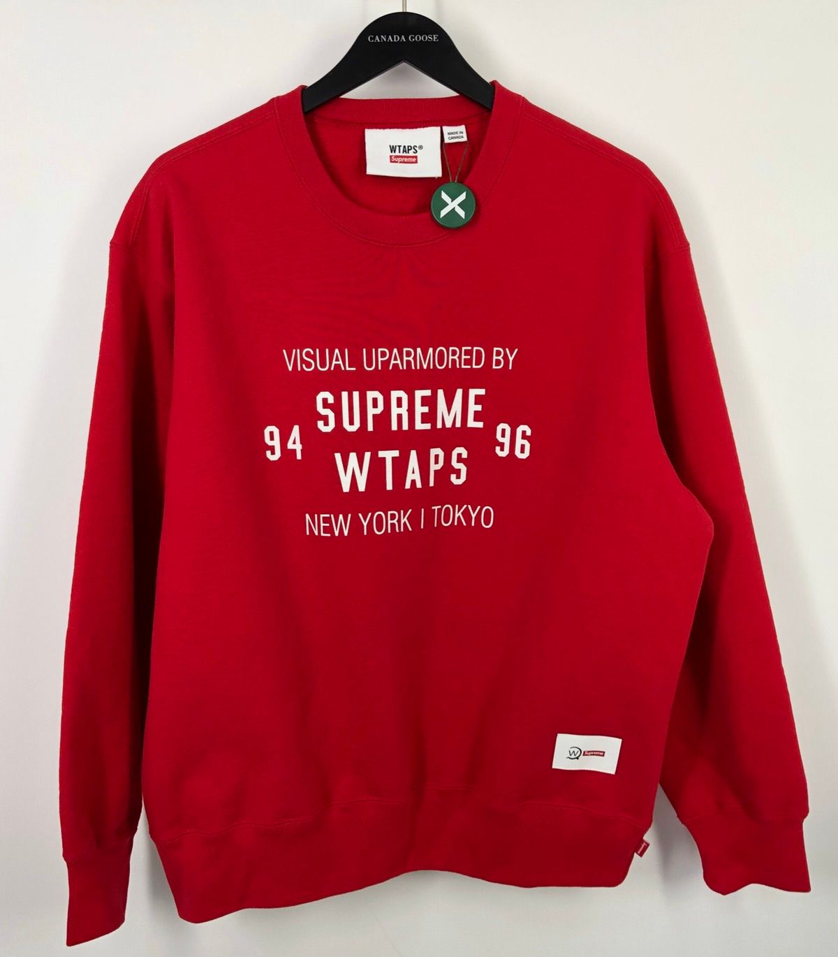 Pre-owned Supreme X Wtaps Supreme Wtaps Red Pullover Sweatshirt Fw21 Medium