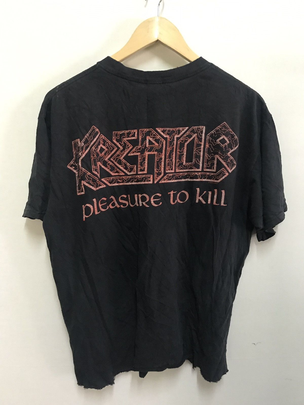 Band Tees Distressed Kreator Pleasure To Kill Thrash Band T Shirt Size US M / EU 48-50 / 2 - 8 Thumbnail