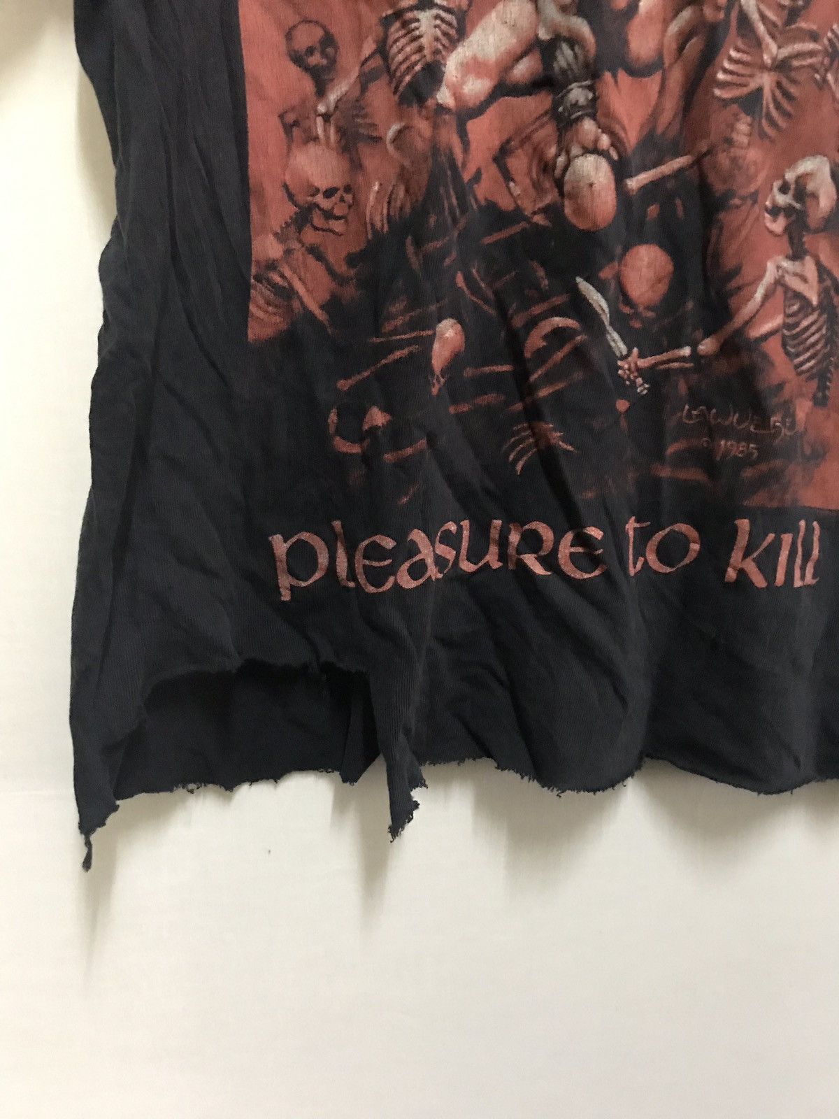 Band Tees Distressed Kreator Pleasure To Kill Thrash Band T Shirt Size US M / EU 48-50 / 2 - 3 Thumbnail