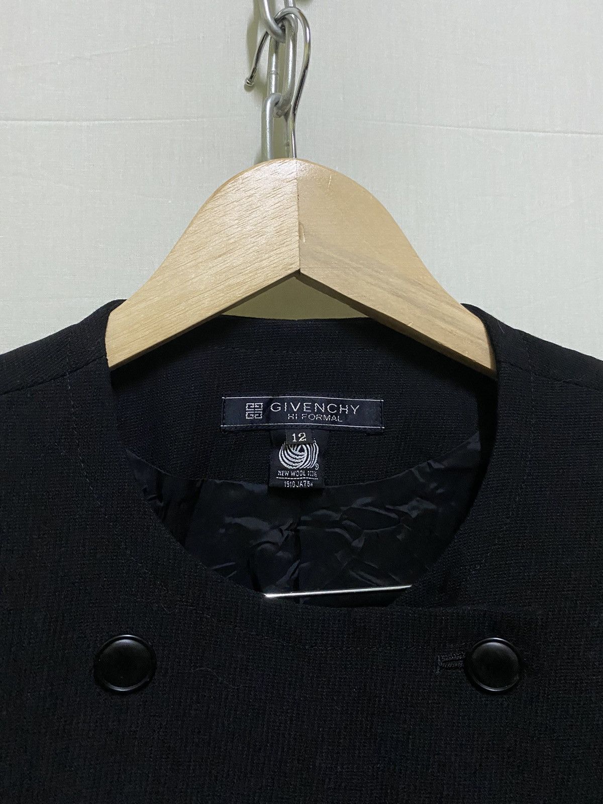 Givenchy Givenchy Hi Formal Blazer Black Wool Size M / US 6-8 / IT 42-44 - 2 Thumbnail