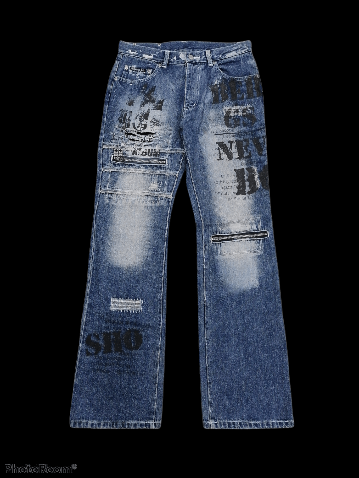 If Six Was Nine × Japanese Brand × Seditionaries Flare Jeans Bernings-Sho Gothic Distressed Denim Pants Size US 29 - 1 Thumbnail