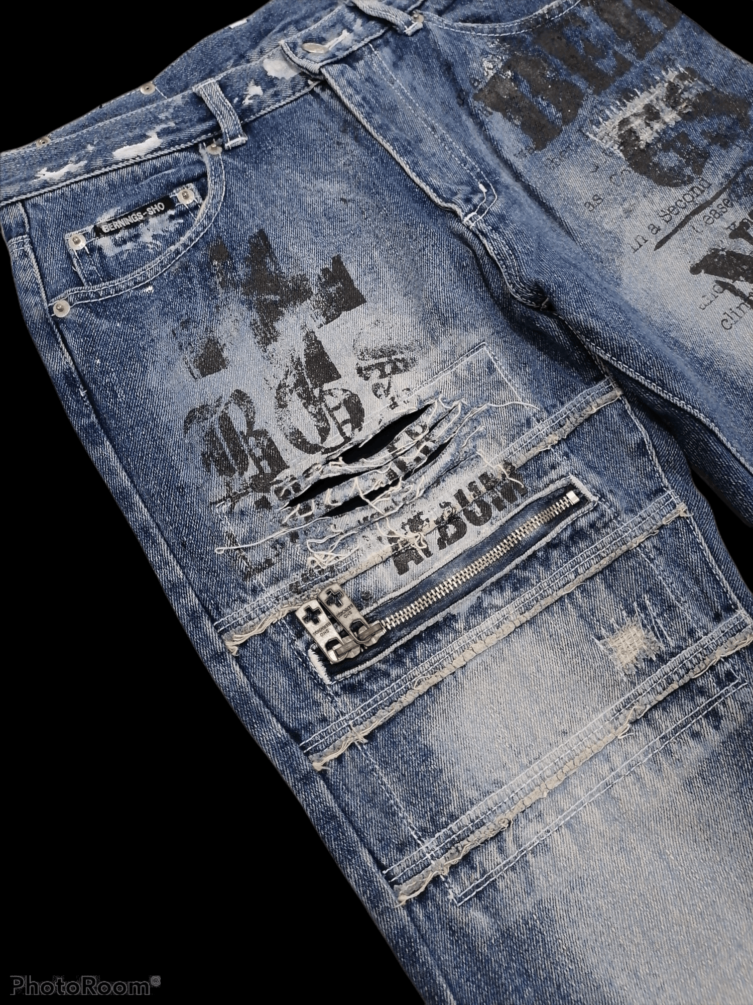If Six Was Nine × Japanese Brand × Seditionaries Flare Jeans Bernings-Sho Gothic Distressed Denim Pants Size US 29 - 4 Thumbnail