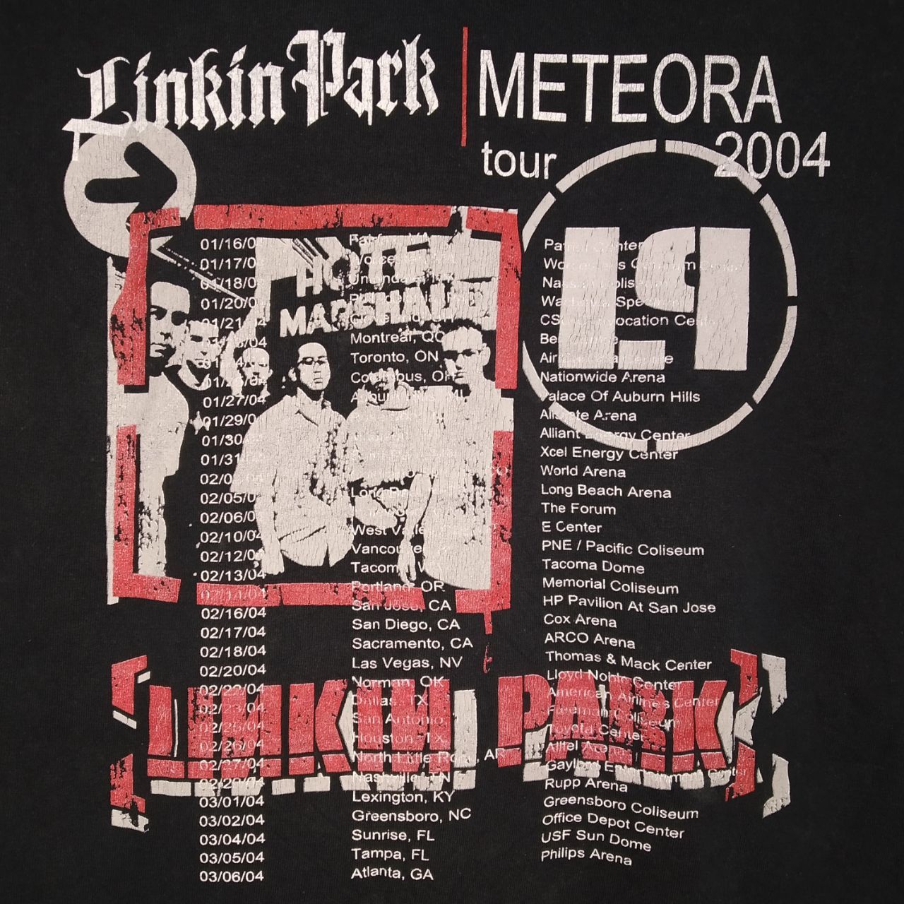 Band Tees Vintage 2004 Linkin Park Album Meteora Tour Music Backprint Size US M / EU 48-50 / 2 - 6 Thumbnail