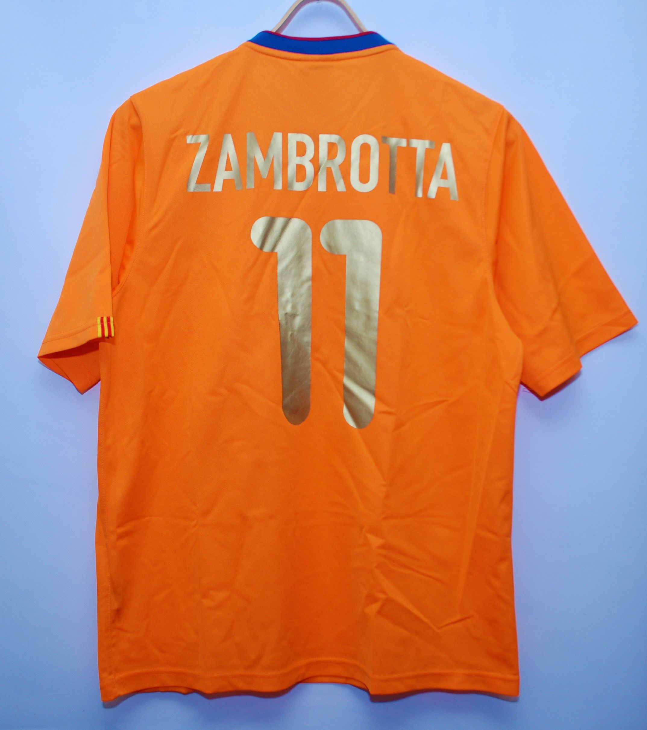 Nike #11 ZAMBROTTA BARCELONA BARCA 2006 2007 AWAY FOOTBALL SHIRT Size US M / EU 48-50 / 2 - 2 Thumbnail