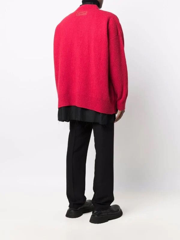 Raf Simons Oversized layered wool cardigan Size US S / EU 44-46 / 1 - 2 Thumbnail