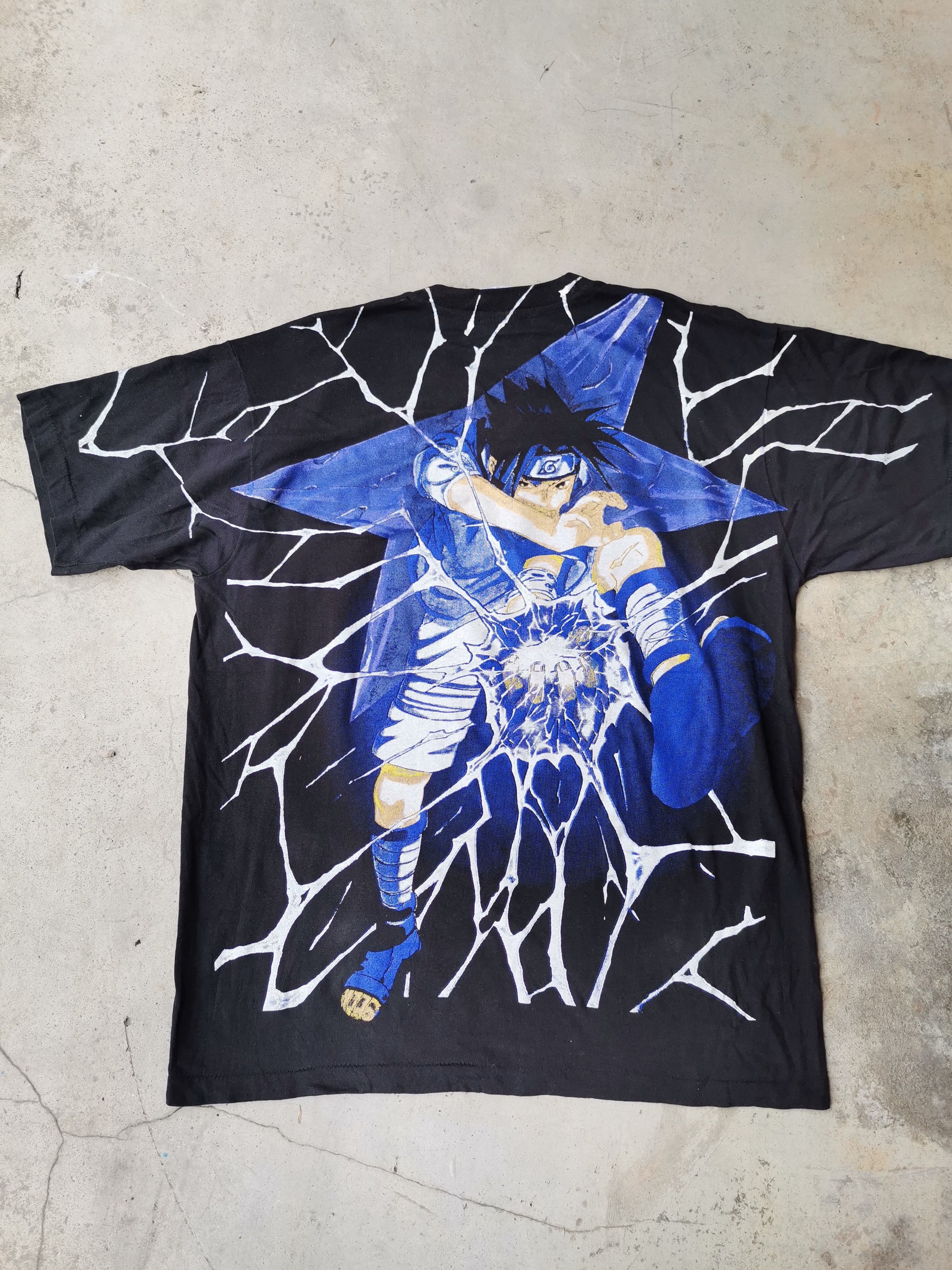 Anime Vintage 90s Bootleg " Sasuke Uchiha" Naruto Reprint Size US XL / EU 56 / 4 - 3 Thumbnail