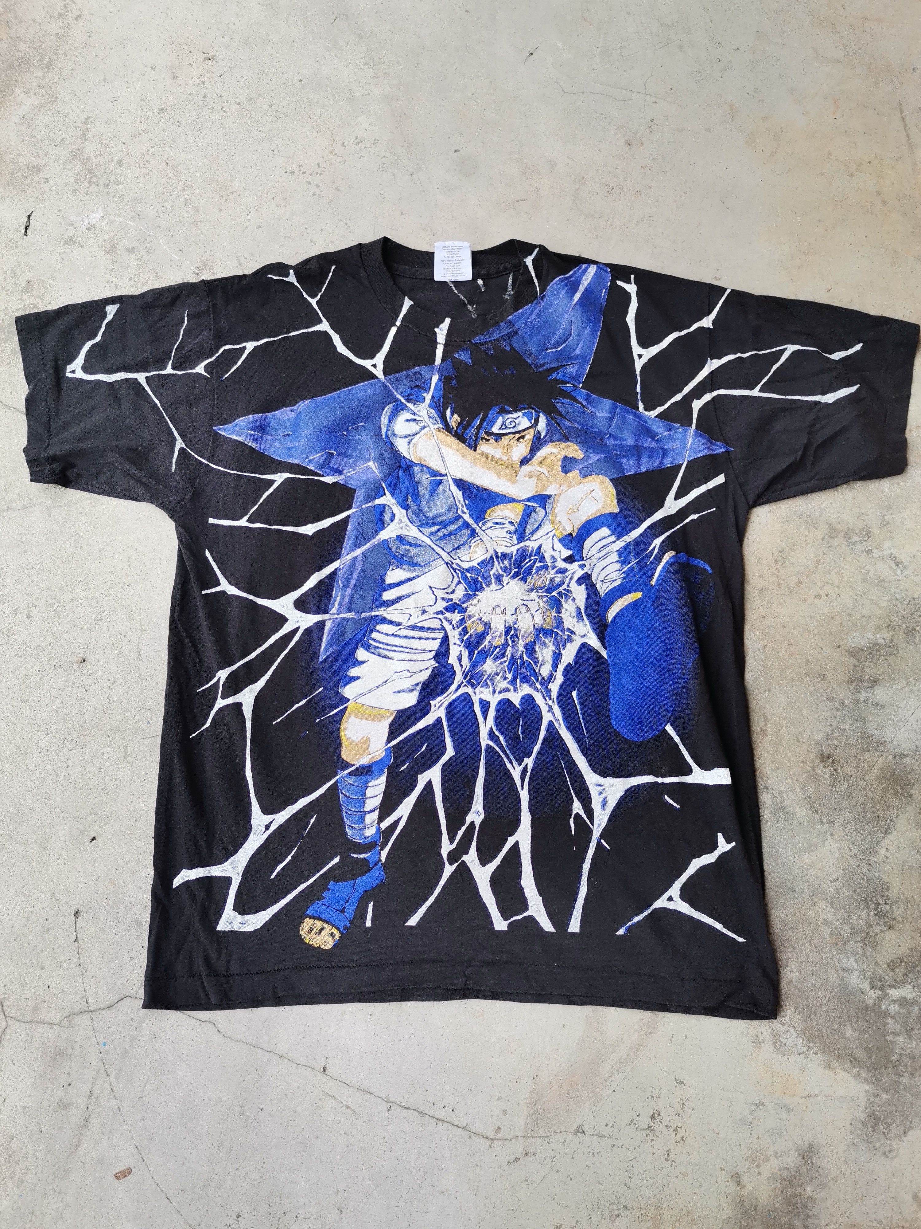 Anime Vintage 90s Bootleg " Sasuke Uchiha" Naruto Reprint Size US XL / EU 56 / 4 - 1 Thumbnail